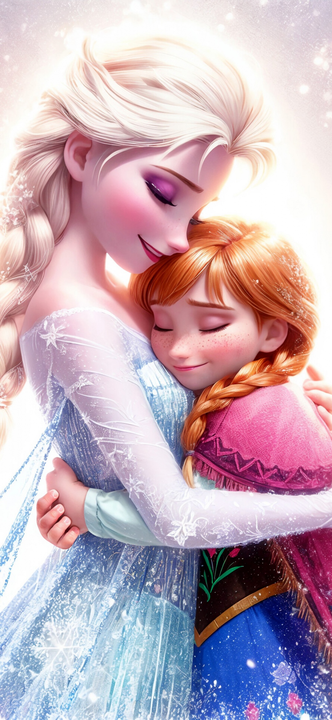 Elsa Wallpaper 4K, Anna, Frozen, Together, Surreal