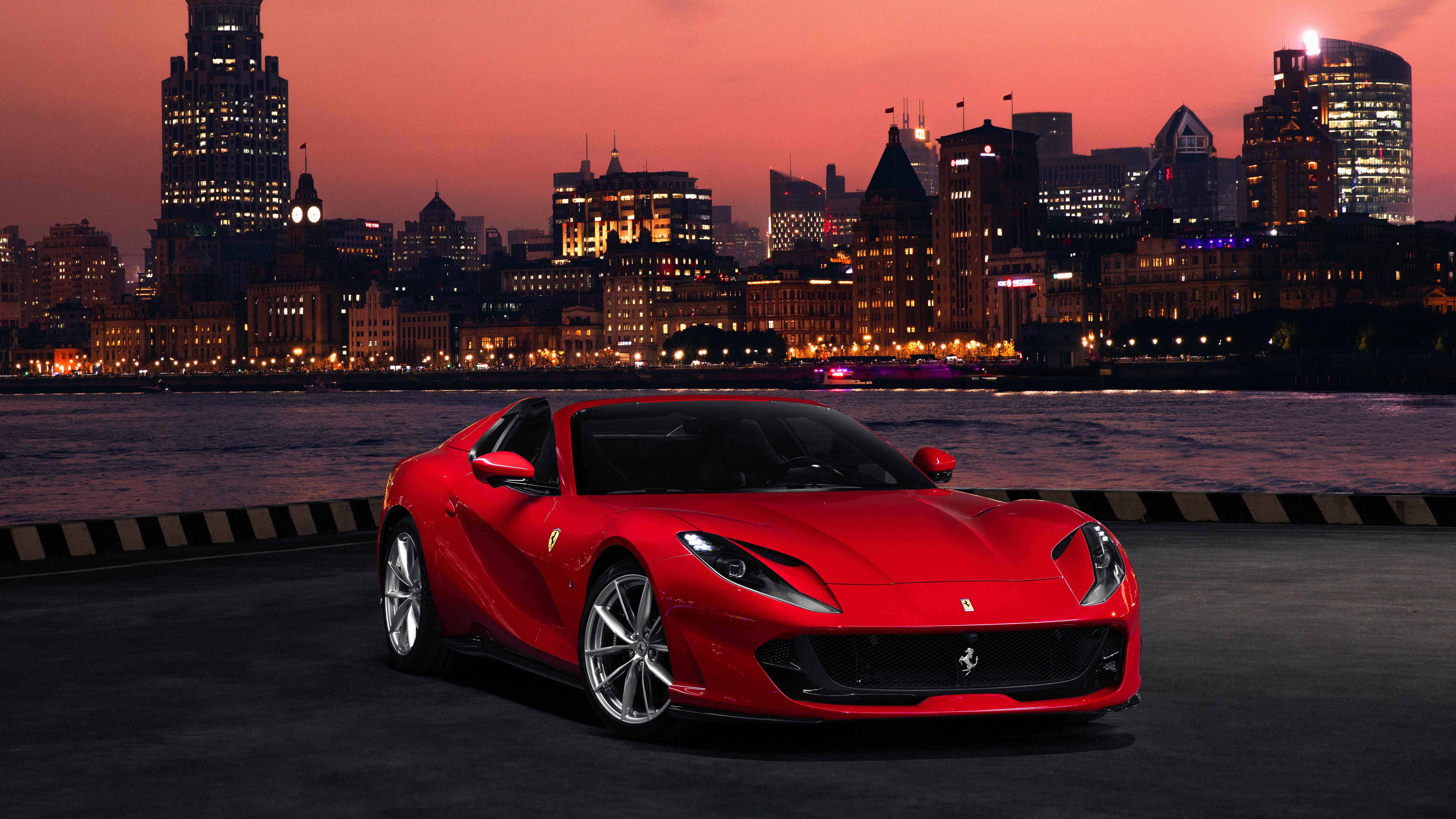 Red Ferrari Super Luxury Car 4K wallpaper download