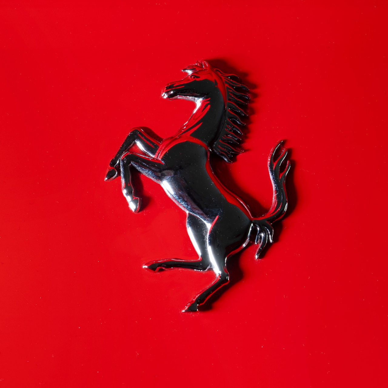 Ferrari logo Wallpaper 4K, Black prancing horse