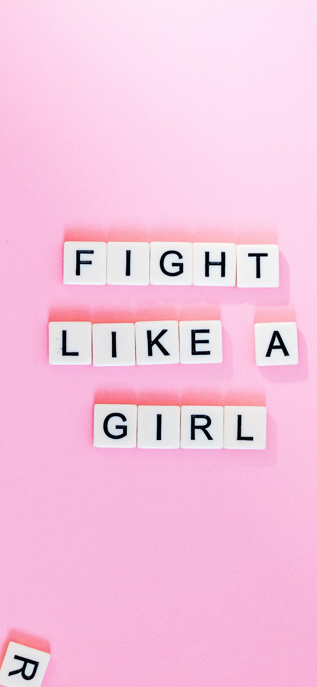 Fight Like A Girl Wallpaper 4K, Pink background, Letters, Girly