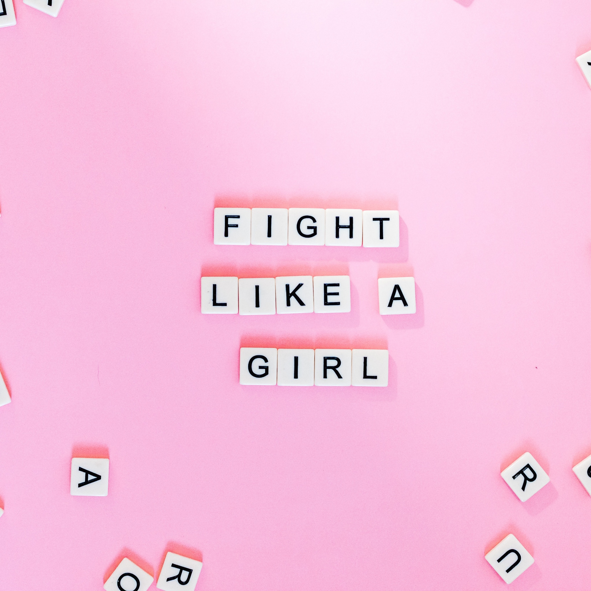 Fight Like A Girl Wallpaper 4K, Pink background, Quotes, #2626