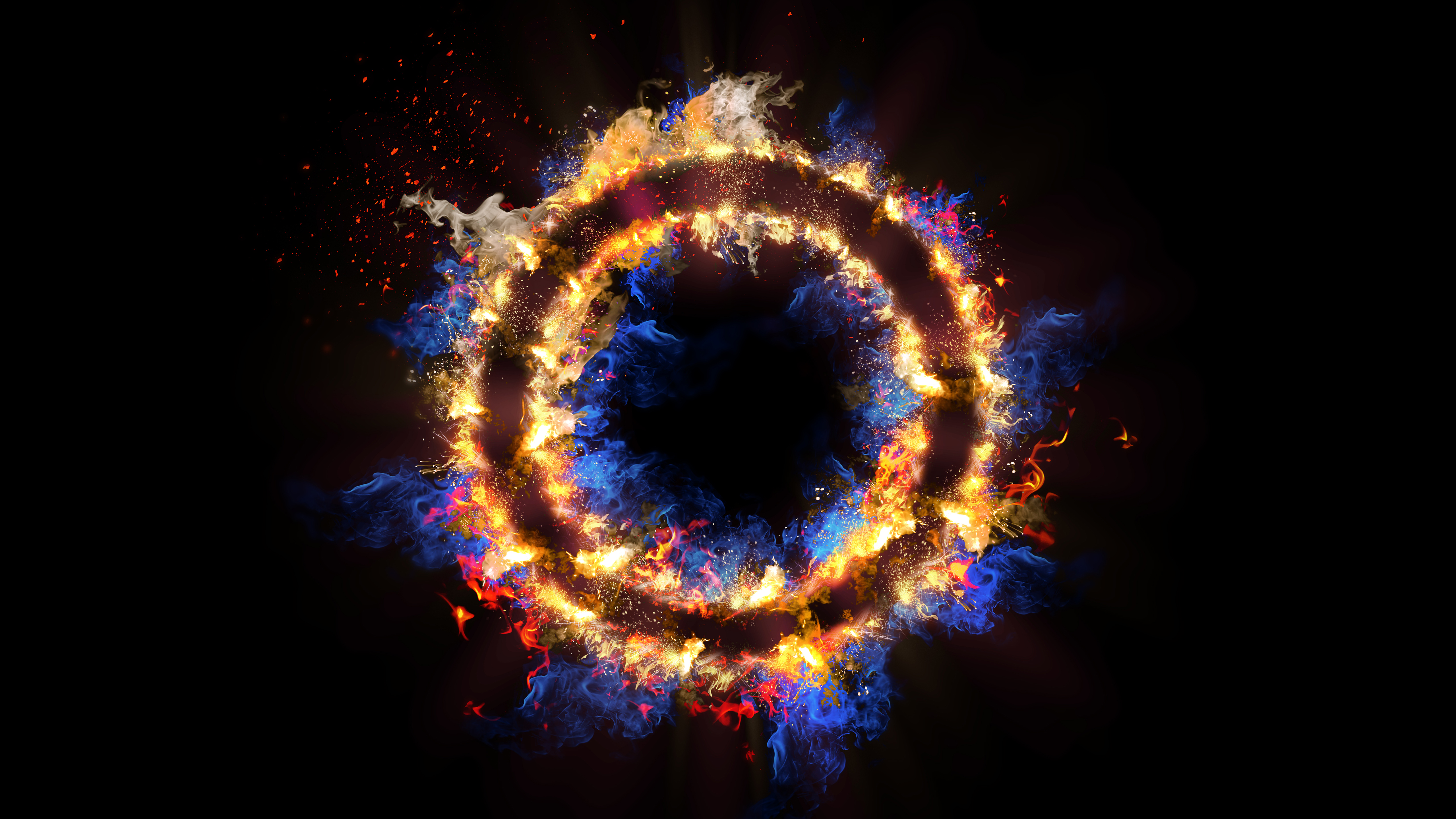 Fire ring Wallpaper 4K, Energy, Abstract, #1967