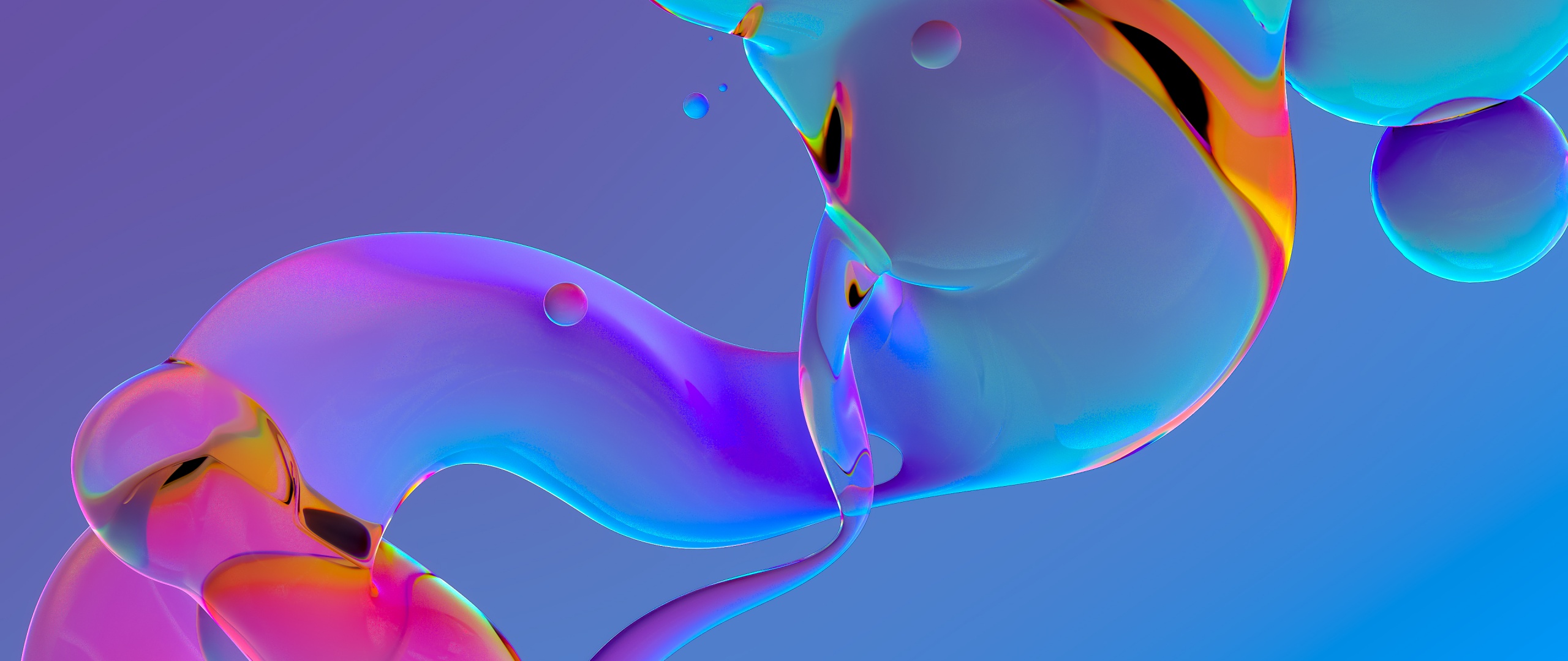 Fluidic Wallpaper 4K, Glossy, Abstract, #7651