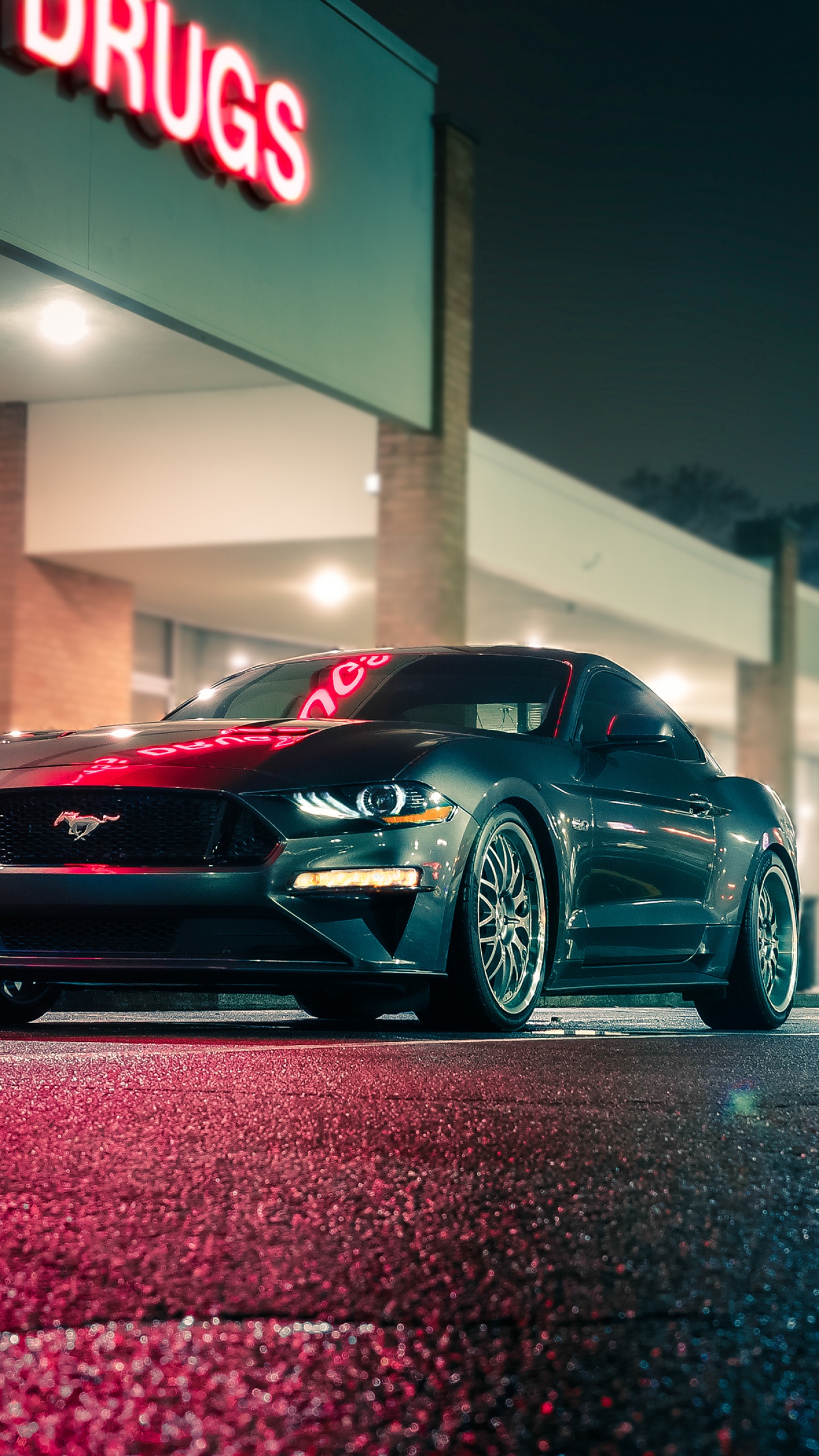 Ford Mustang Wallpaper 4K, Night, City