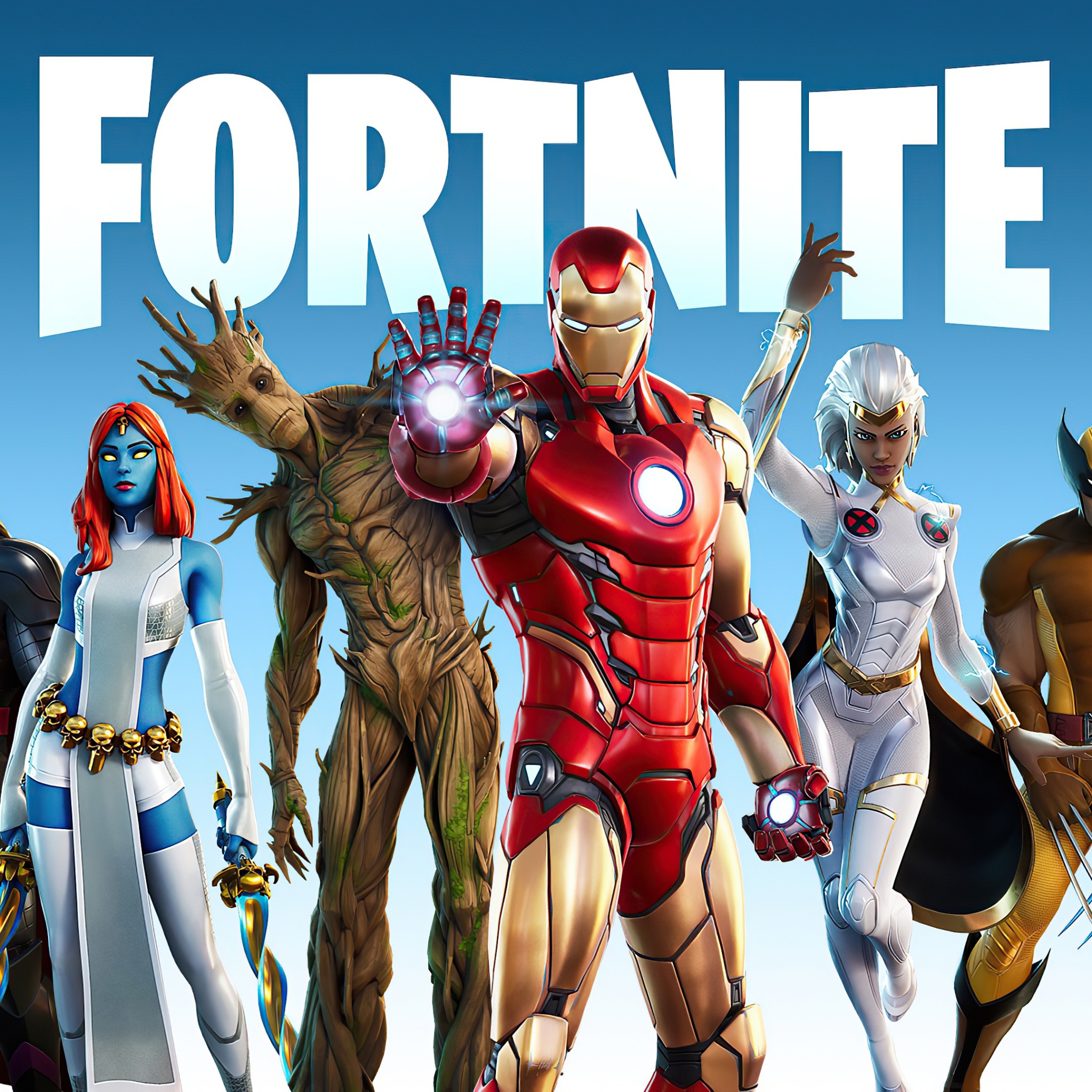 Fortnite Wallpaper 4K, Season 4, Nexus War, Marvel Superheroes, Games