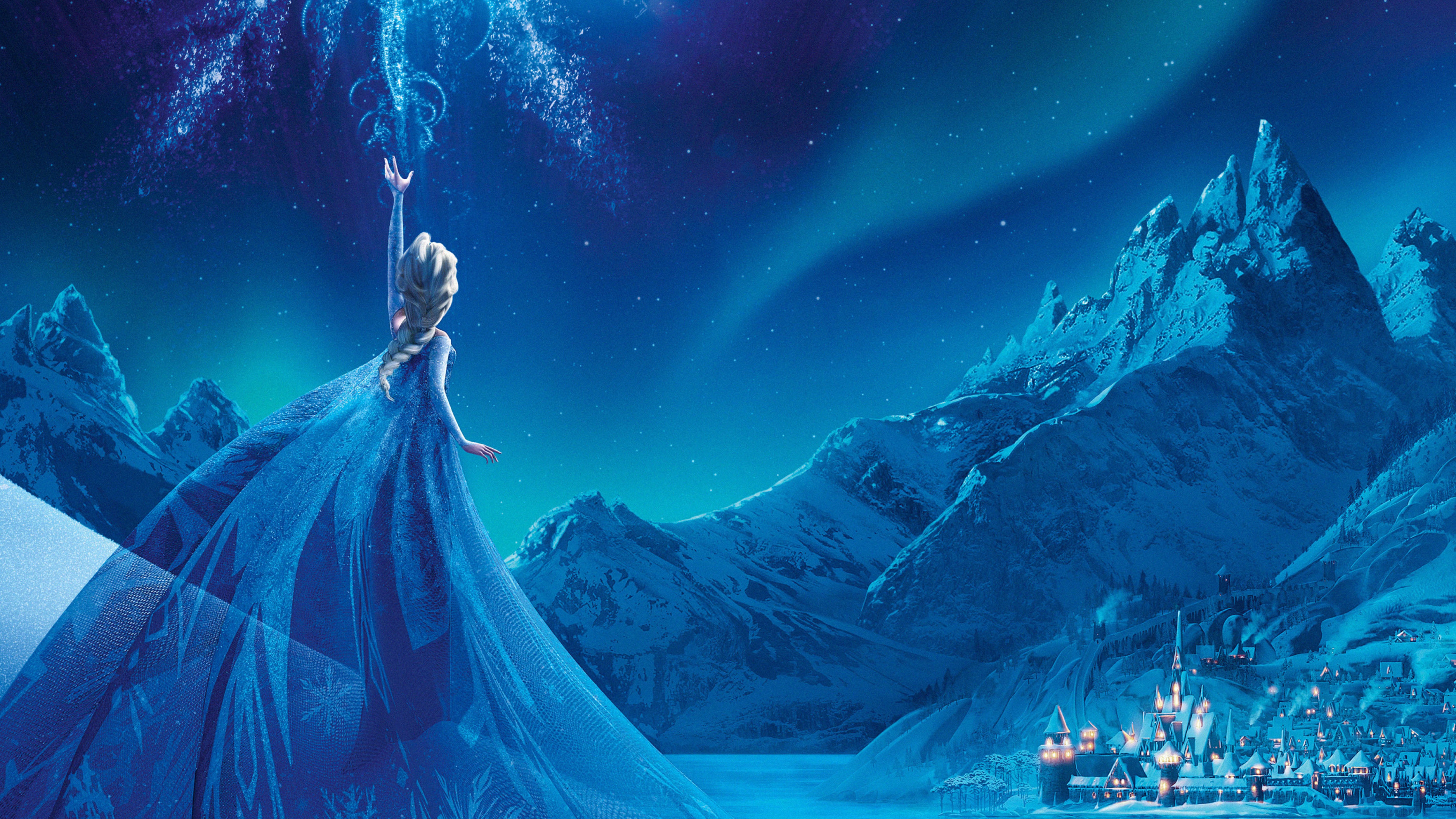 Frozen Wallpaper 4K, Elsa, Disney Princess, Animation
