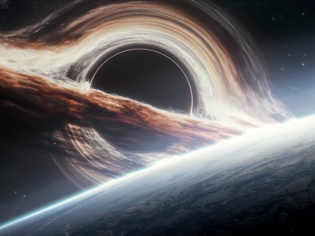 Gargantua black hole Wallpaper 4K, Planet Earth, Cosmos, 5K