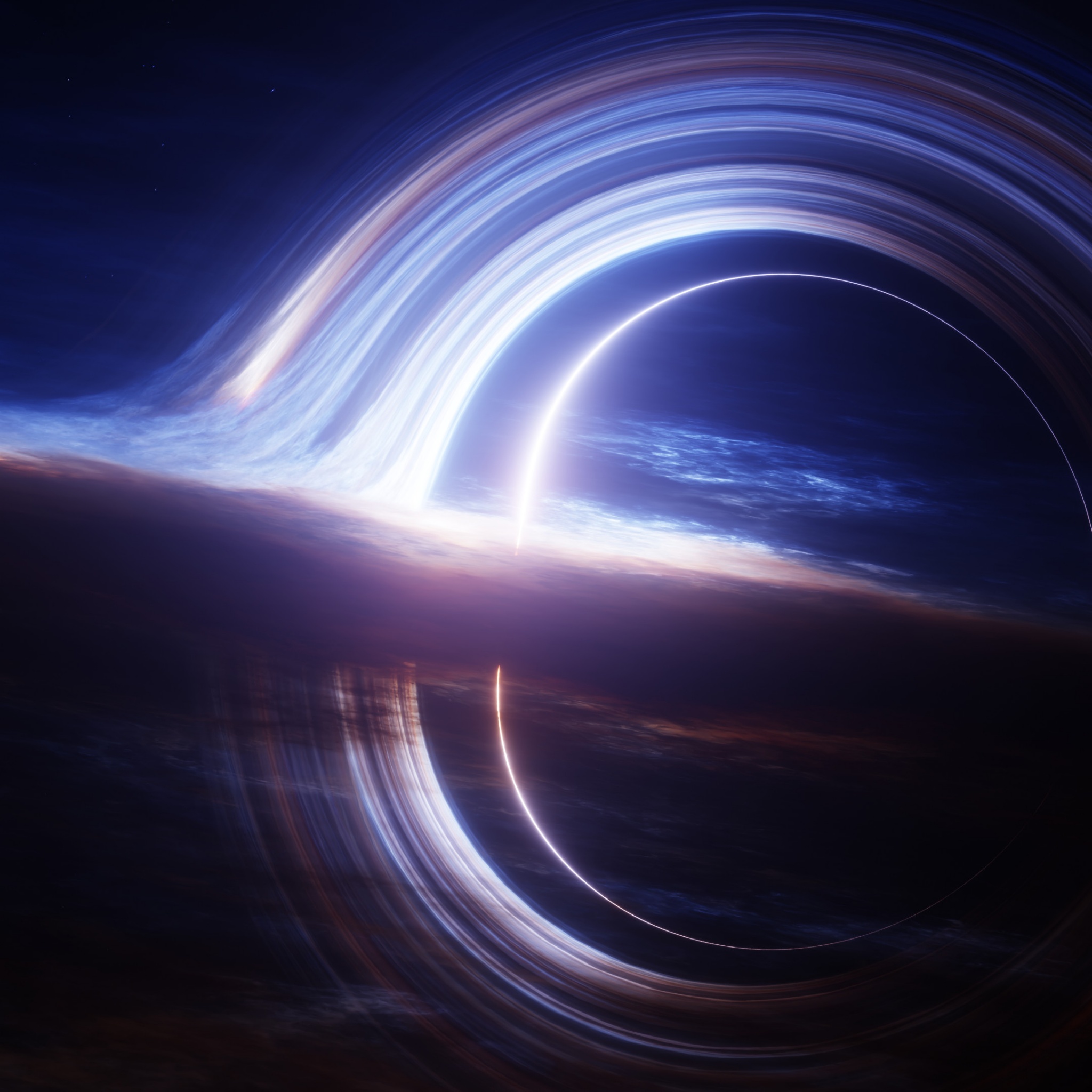 Gargantua black hole Wallpaper 4K, Interstellar, Deep space