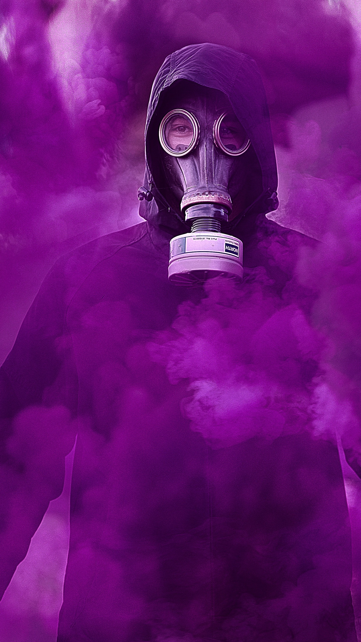 Gas mask Wallpaper 4K, Hoodie, Person in Black, Photography, #3324