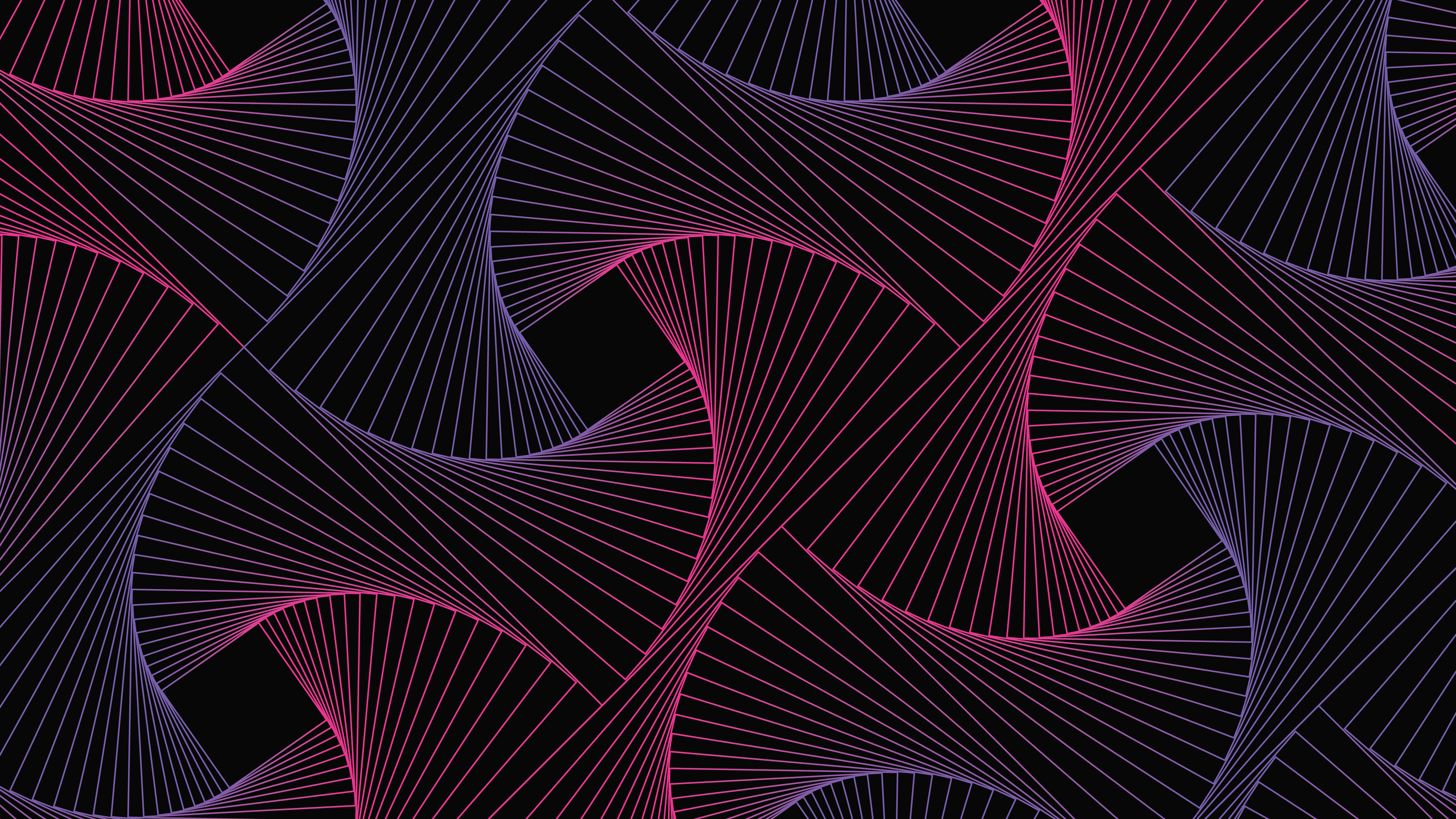 Geometric Wallpaper 4K, Lines, Black background, Abstract, #8364