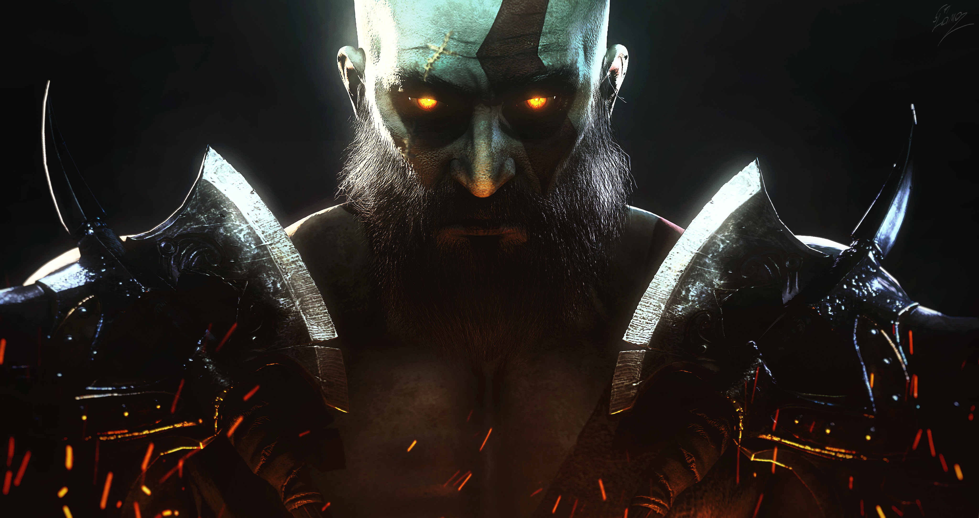 Sparta Wallpaper 4K, God of War, Kratos
