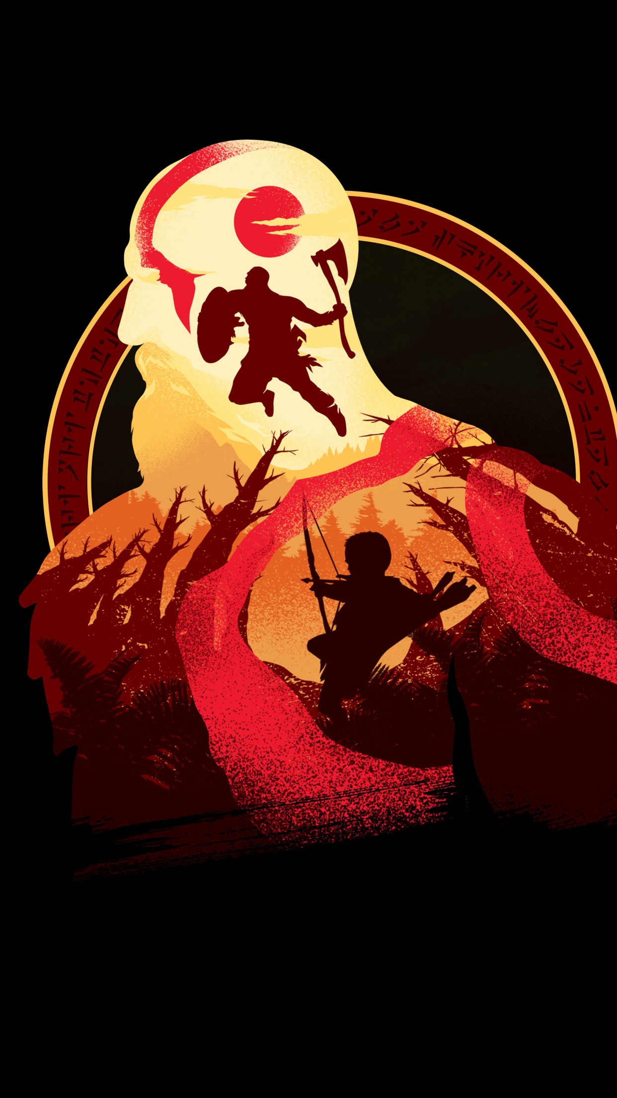 God of War Wallpaper 4K Kratos Black background 5K 8K 9421