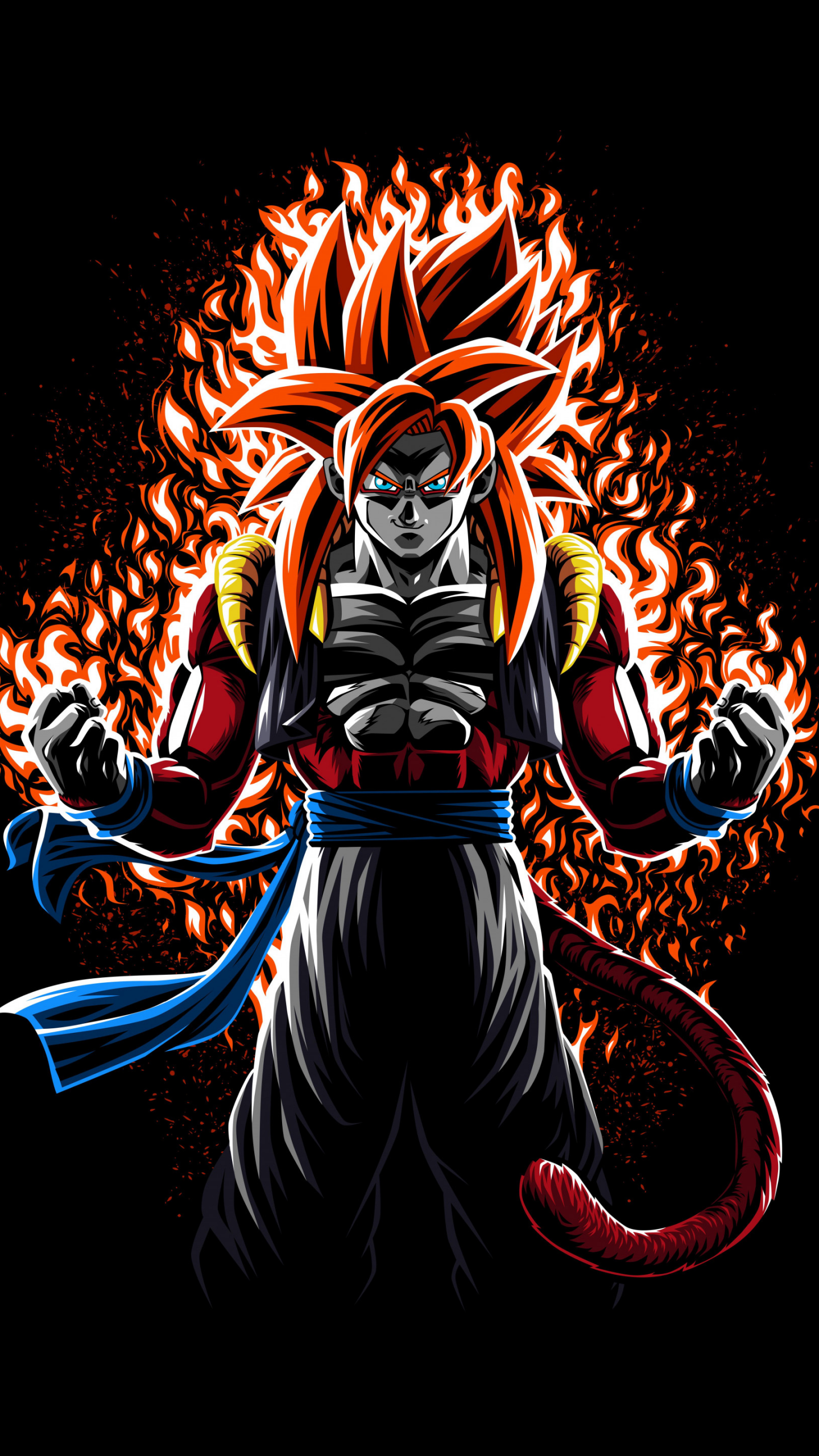 Goku Wallpaper 4K, Super Saiyan 4 Fusion, Anime, #5048