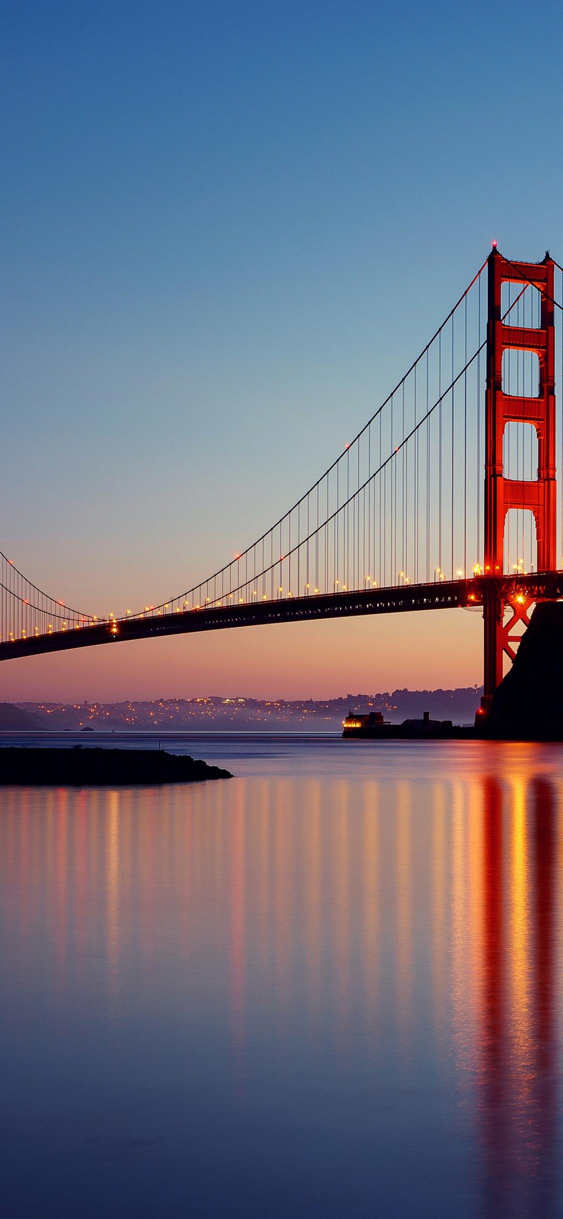 Golden Gate Bridge Wallpaper 4K, Scenic, Sunset, Reflections