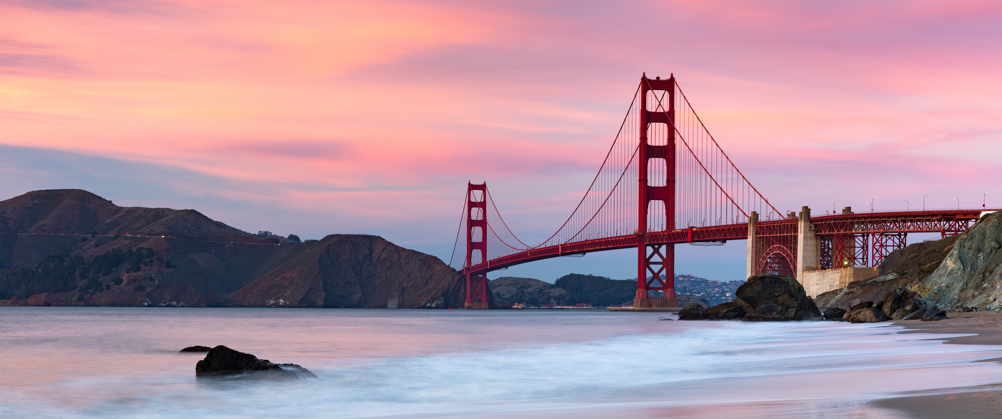 Golden Gate Bridge Wallpaper 4K, Evening, Coastline, World, #57