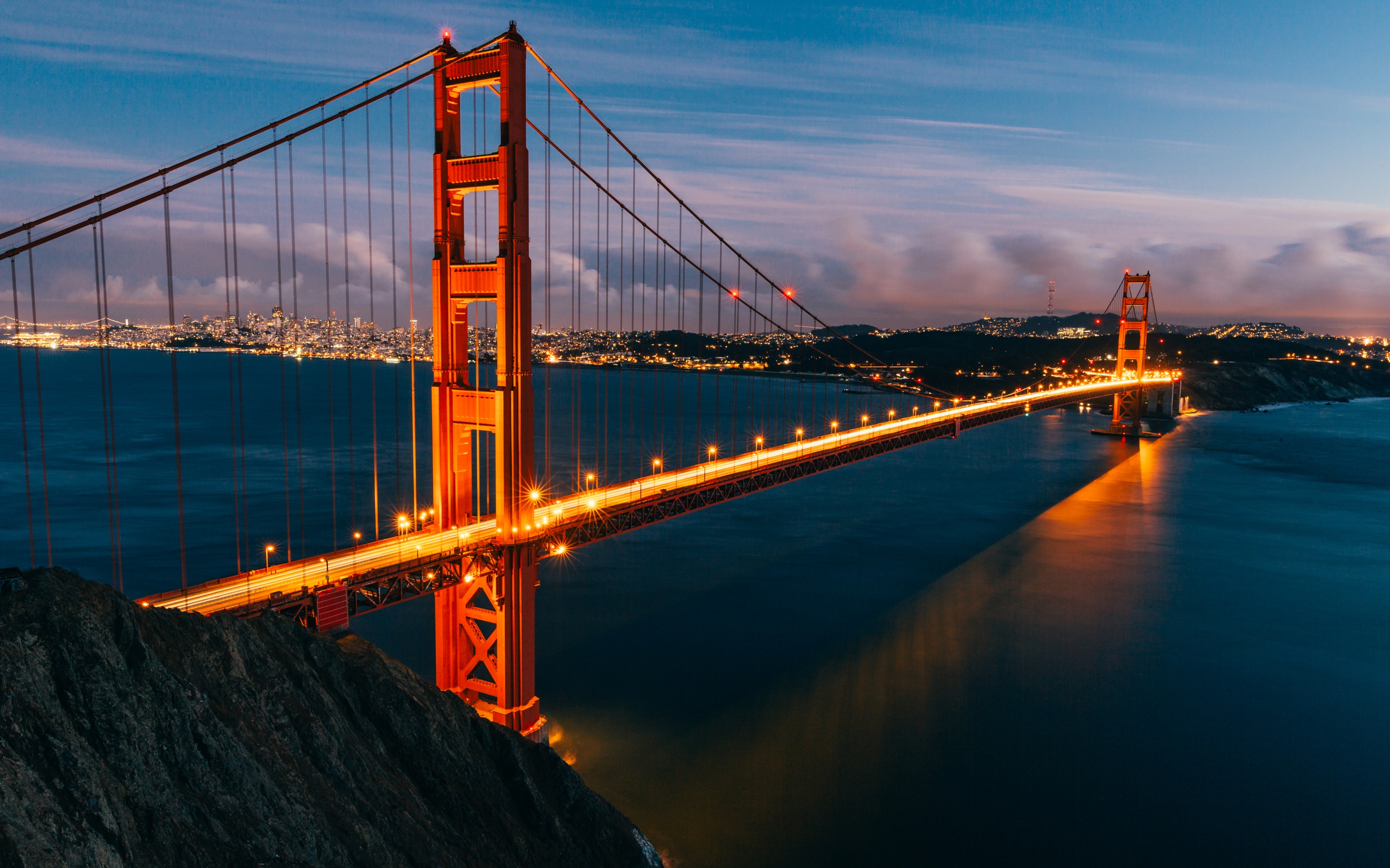 Golden Gate Bridge Wallpaper 4K, San Francisco, Evening, World, #5442
