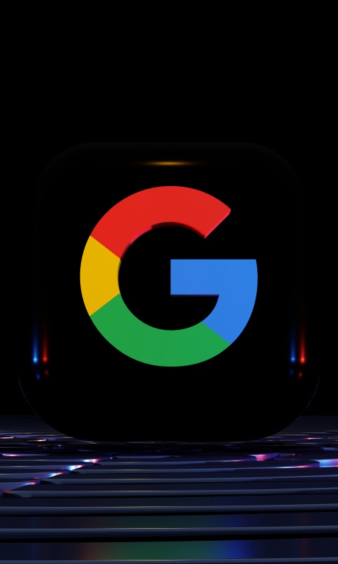 Google logo Wallpaper 4K, 8K, Dark background, 5K