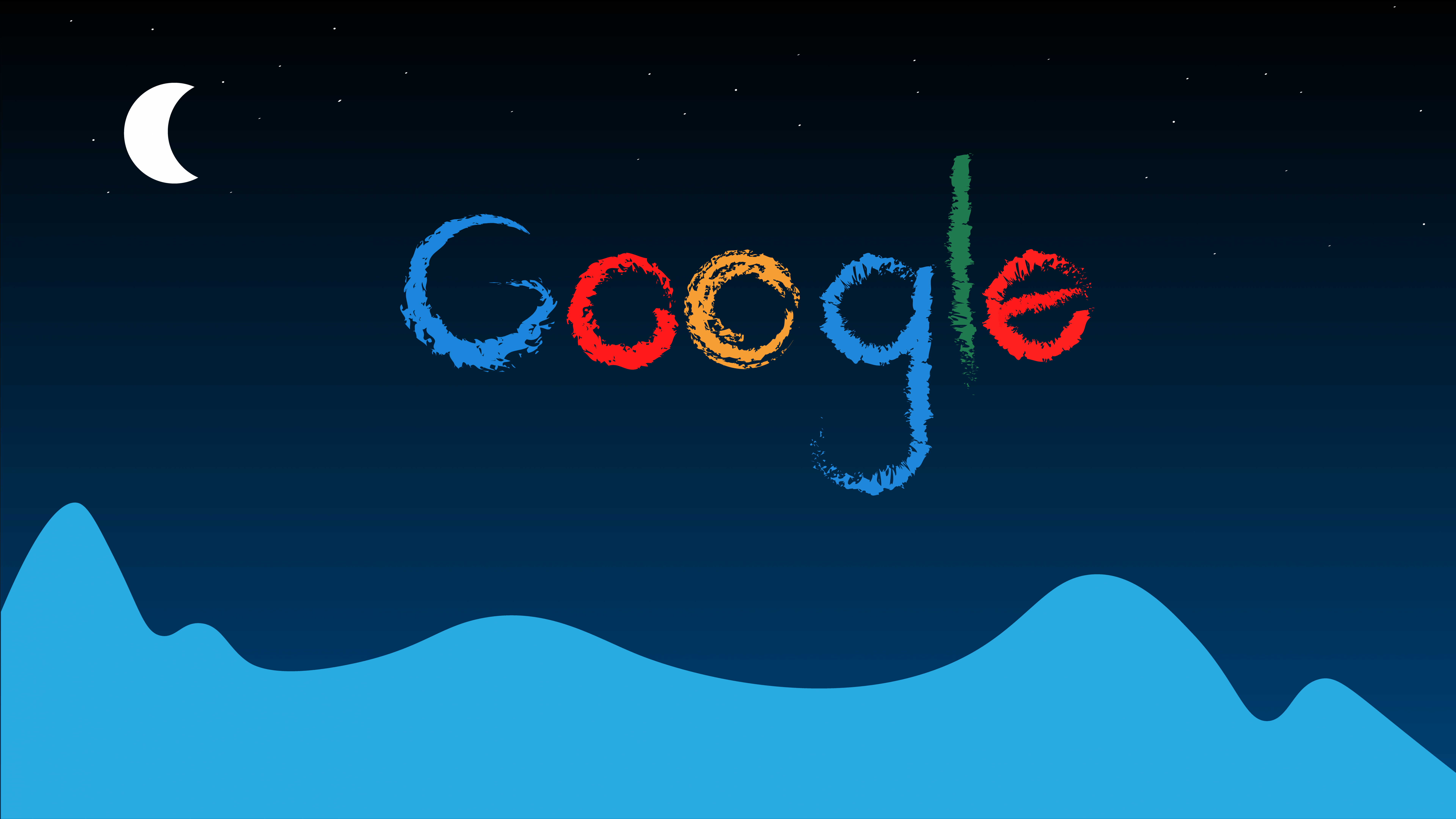 Google Wallpaper 4K, Logo, Typography, Night, Technology, #4562