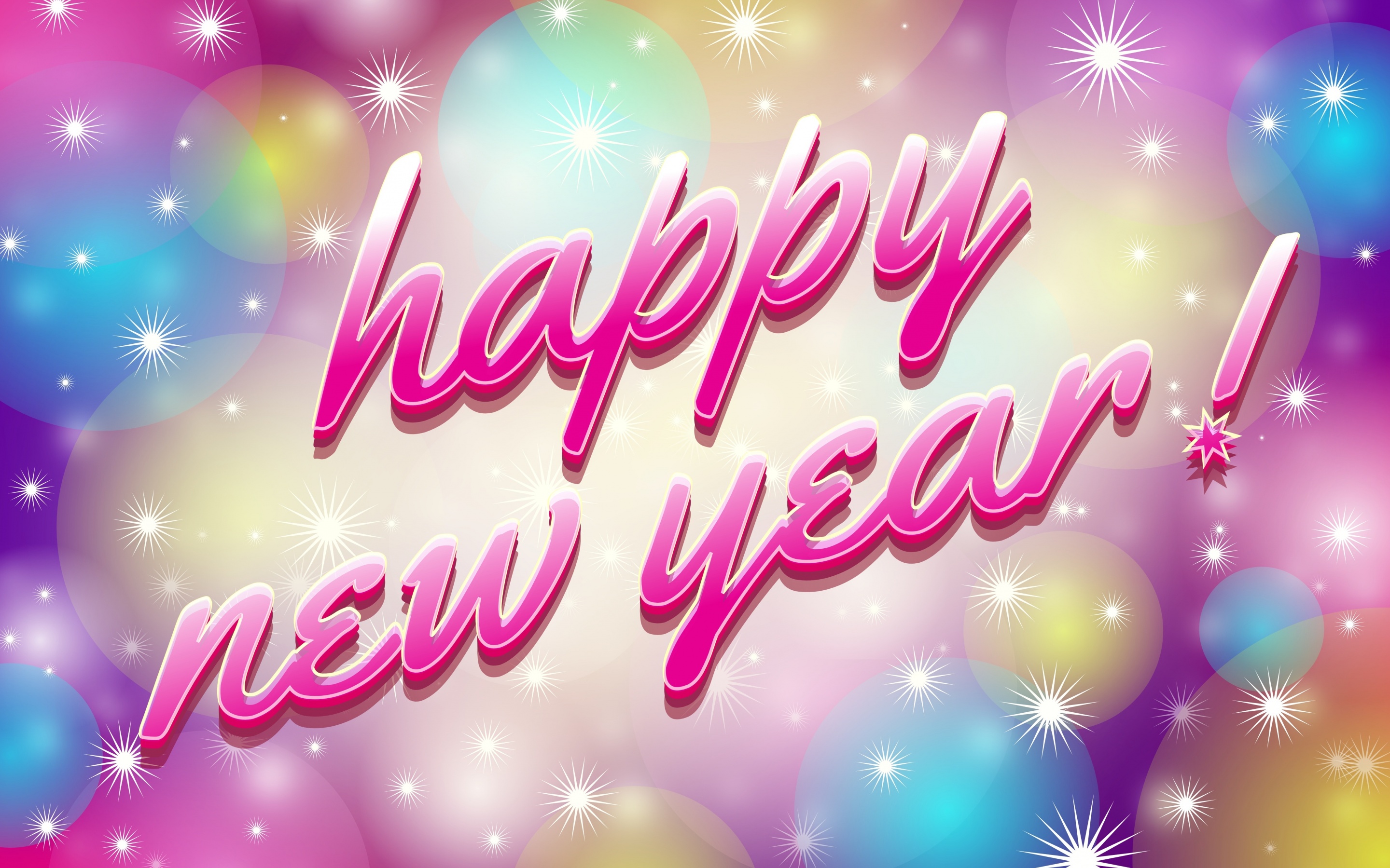 Happy New Year Wallpaper 4K, Pink, Beautiful, Bright, Celebrations/New  Year, #5690