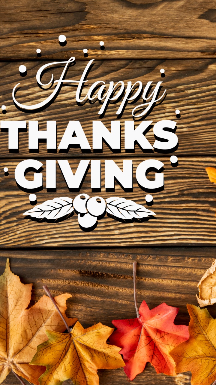 Happy Thanksgiving Wallpaper 4K, Wooden Floor, Thanksgiving Day