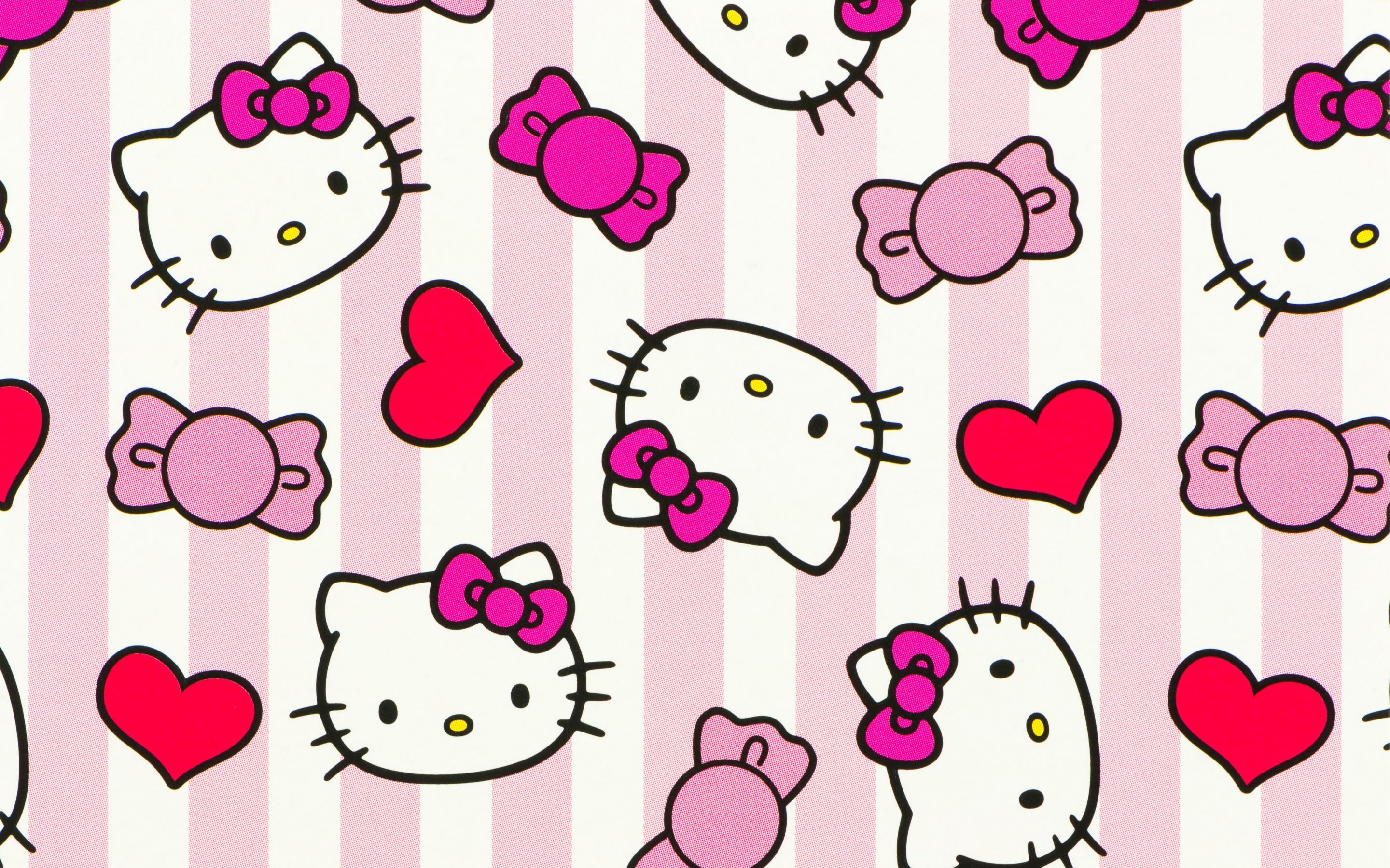 Hello Kitty Wallpaper 4K Pink background 9955