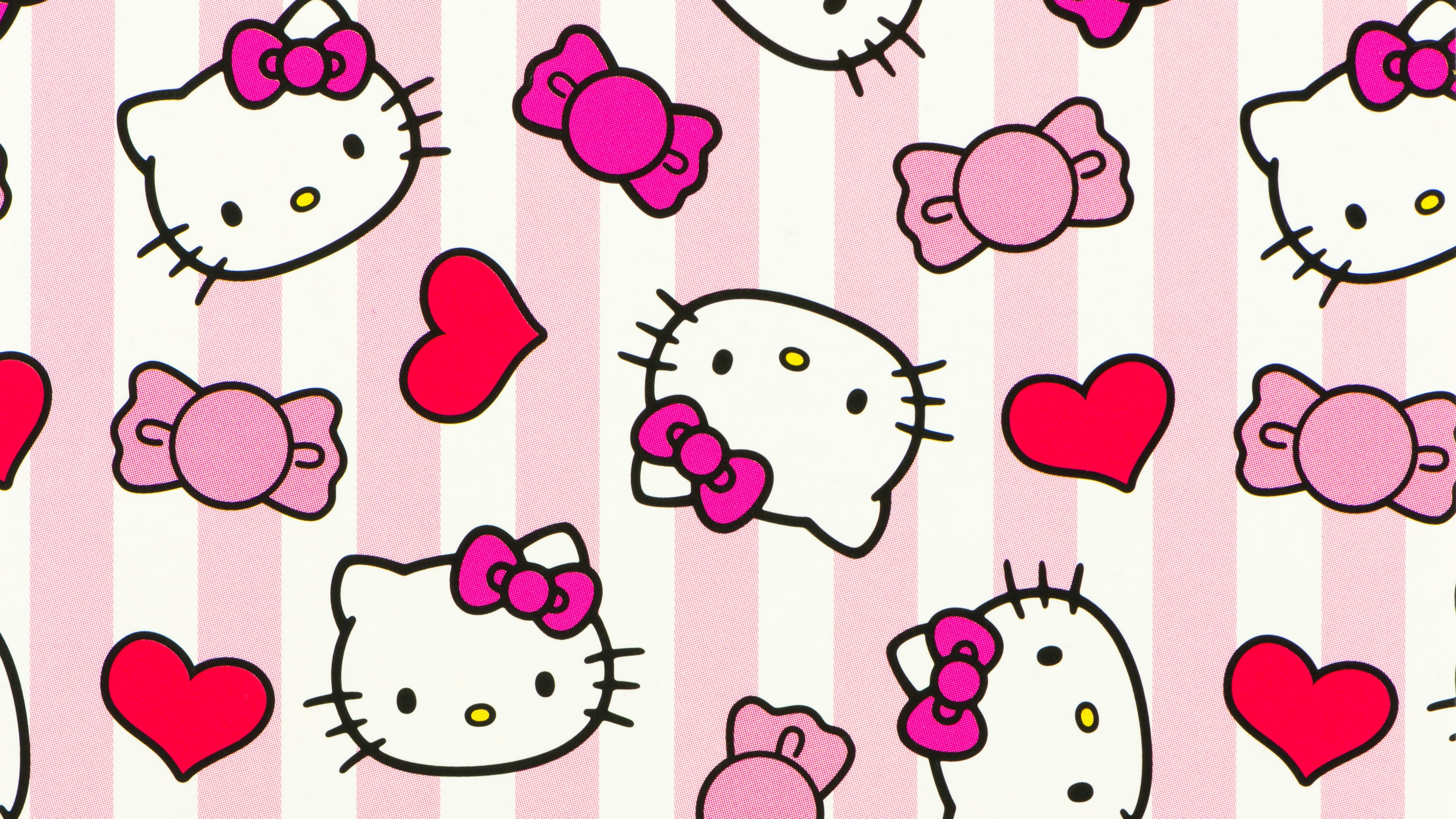 Hello Kitty background Wallpaper 4K, Pink background, #9983