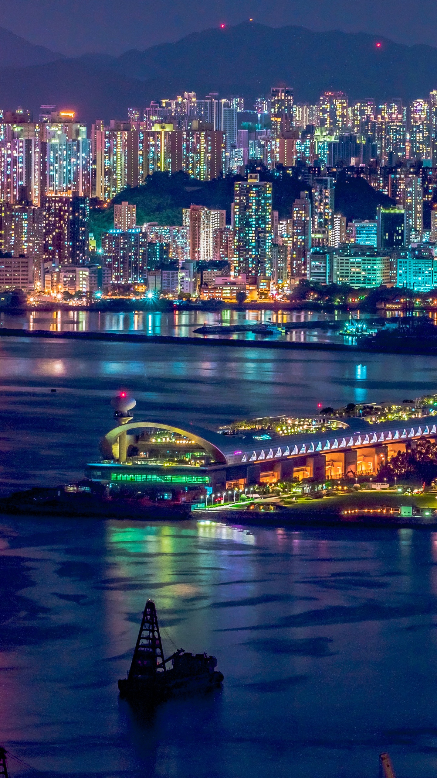 Hong Kong City Wallpaper 4K, Aesthetic, Cityscape, Nightlife