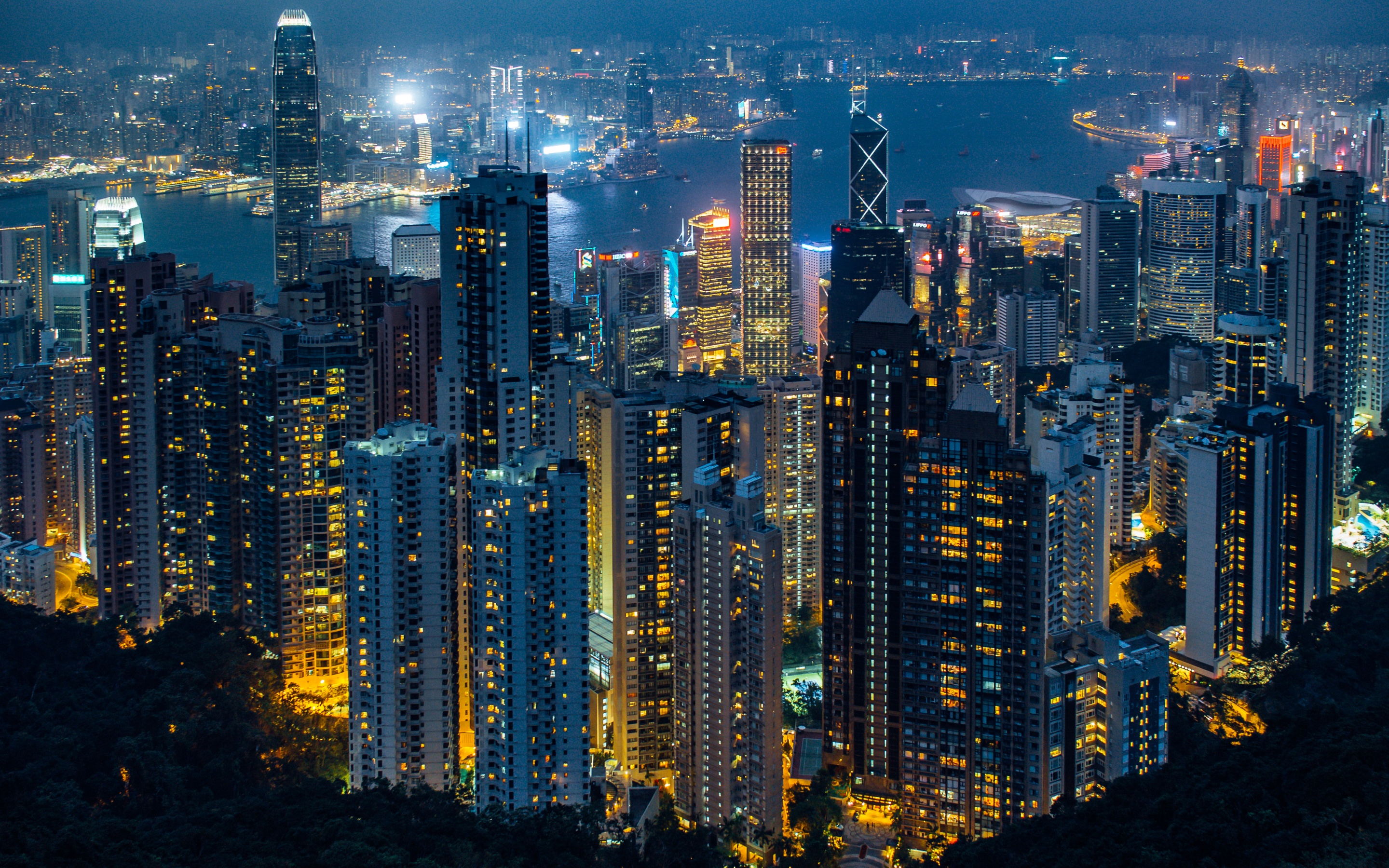 Identificere Gå forud lemmer Hong Kong City Wallpaper 4K, Aerial view, Skyline, Cityscape, #4555