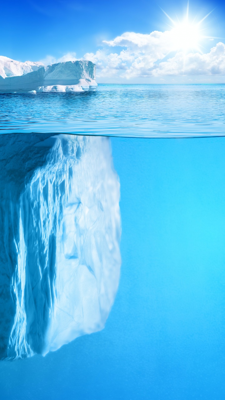 Iceberg Wallpaper 4K, Growlers, Bergy bits, Fresh water