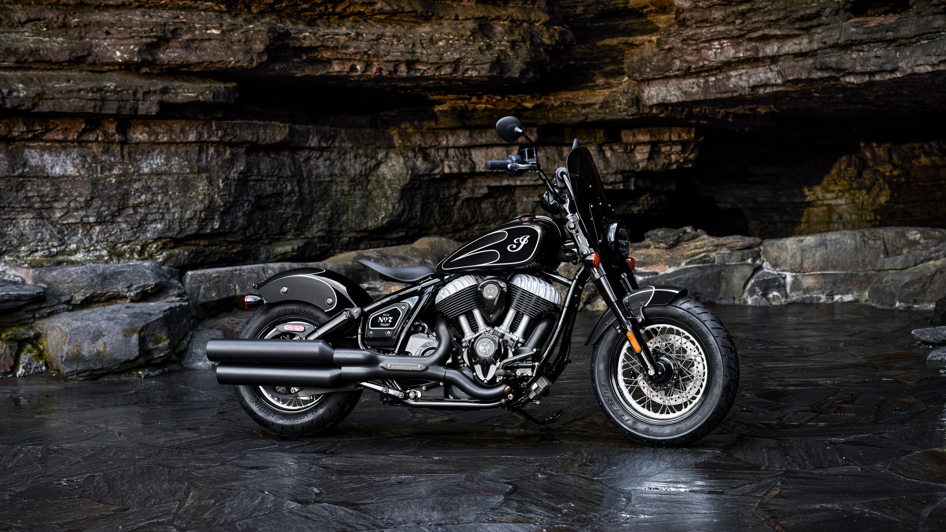 Indian Chief Bobber Dark Horse Wallpaper 4K, Cruiser motorcycle