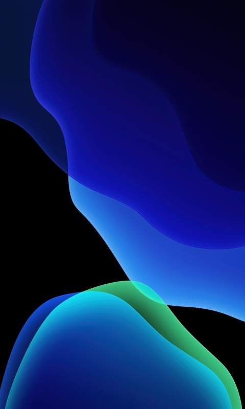 iOS 13 Wallpaper 4K, Blue, Stock, iPadOS