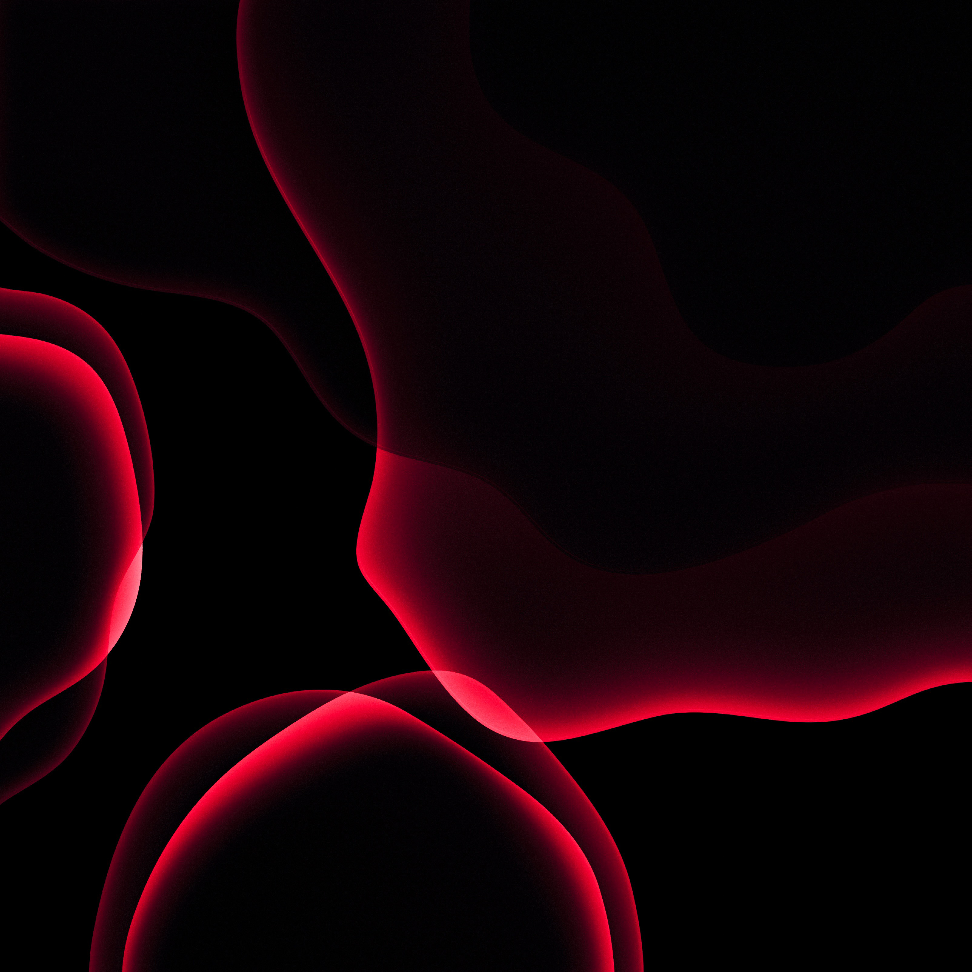 iOS 13 Wallpaper 4K, Stock, iPadOS, Red, Abstract, #799