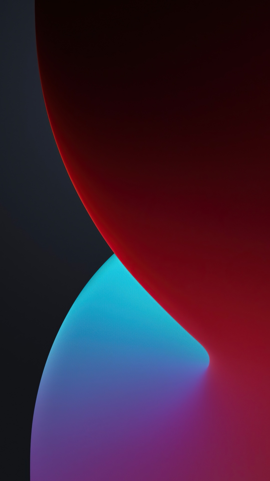 iOS 14 4K Wallpaper, WWDC, 2020, iPhone 12, iPadOS, Dark, Red, Stock