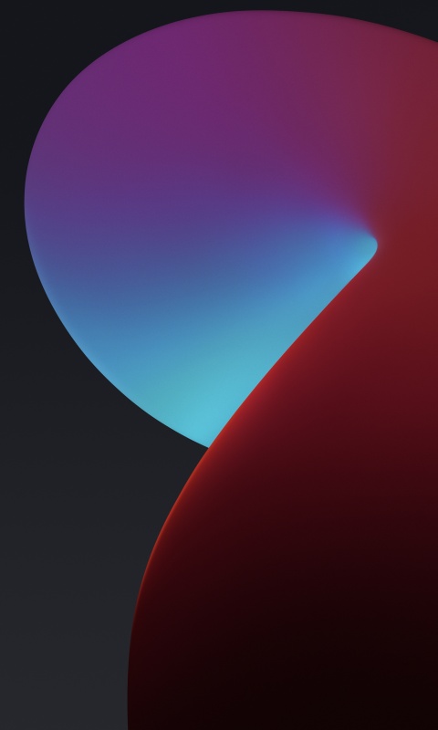 iPadOS Wallpaper 4K, Red, Dark abstract