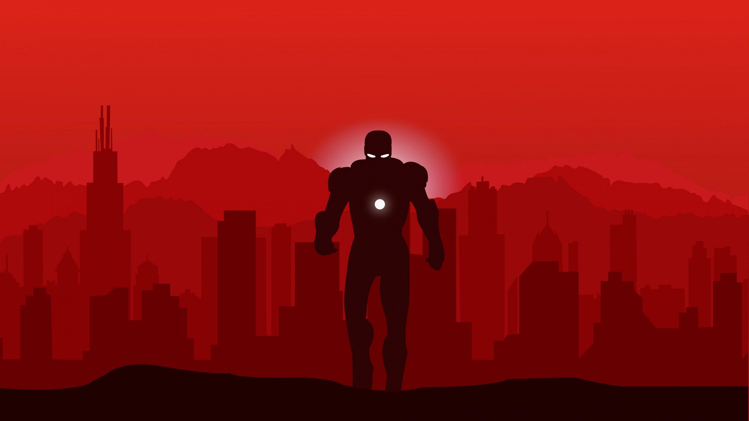 Iron Man Wallpaper 4K, Minimal art, Red, Graphics CGI, #1121