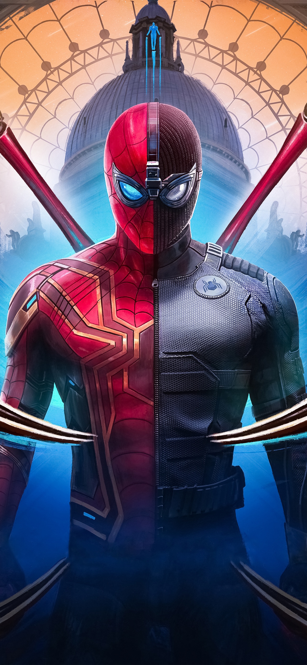 Iron Spider 4K Wallpaper, Spider-Man: Far From Home, Marvel Comics