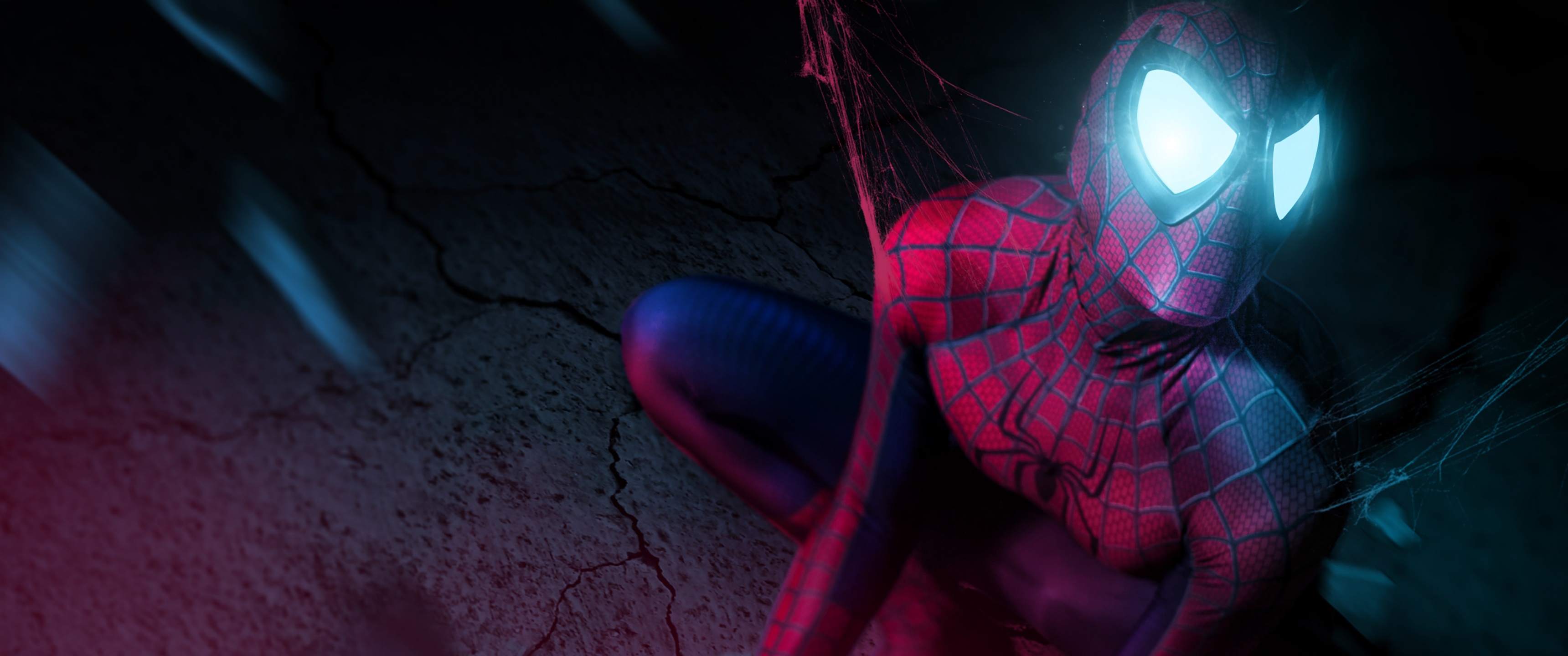 Iron Spider Wallpaper 4K, Spider-Man, Neon, Graphics CGI, #964