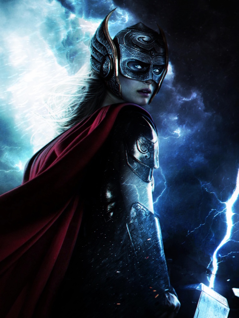 Jane Foster Wallpaper 4K, Thor: Love and Thunder, Female Thor, Graphics