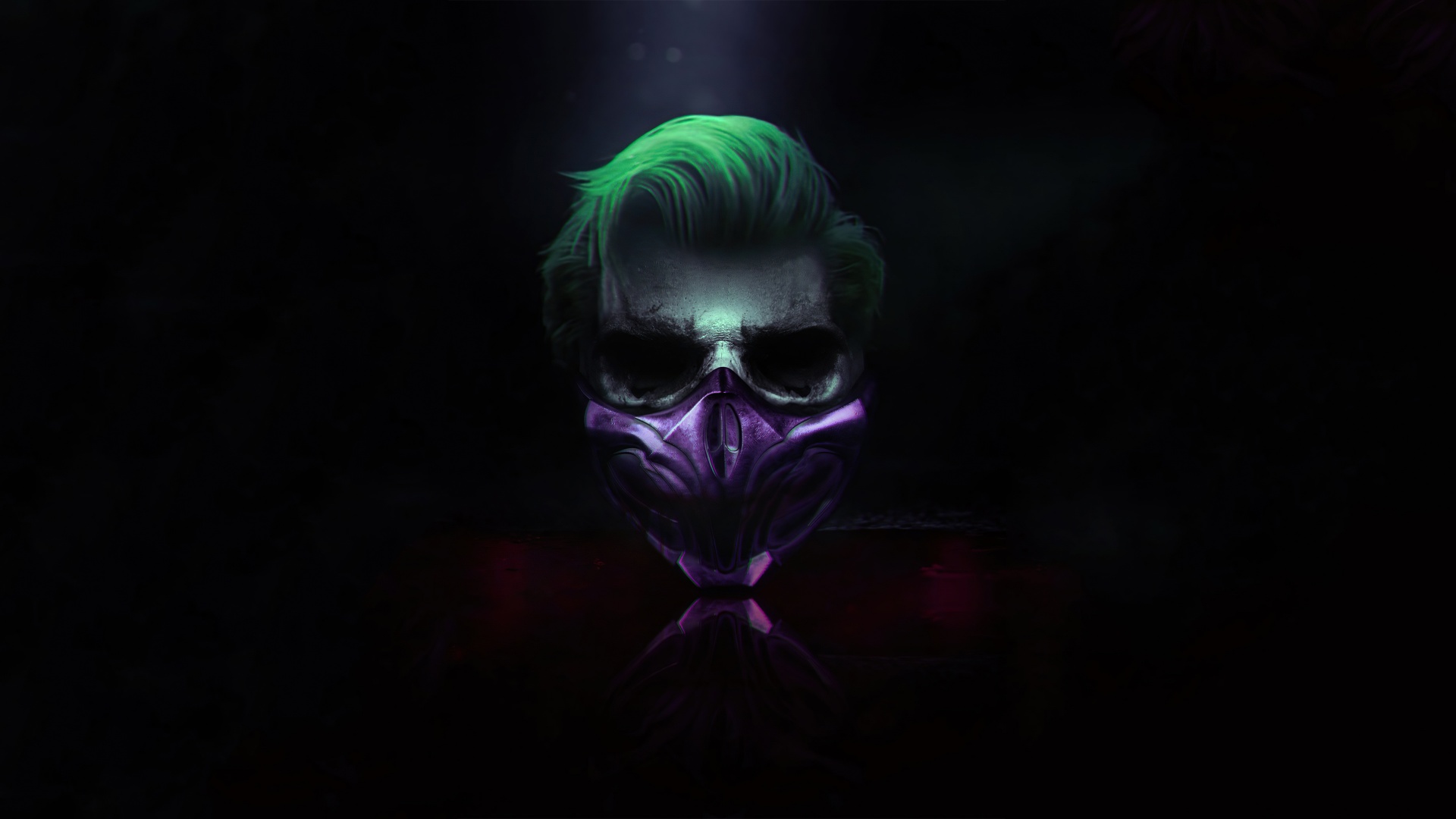 Joker Wallpaper 4K, Mask, Cyberpunk, Dark background, Graphics CGI, #1483