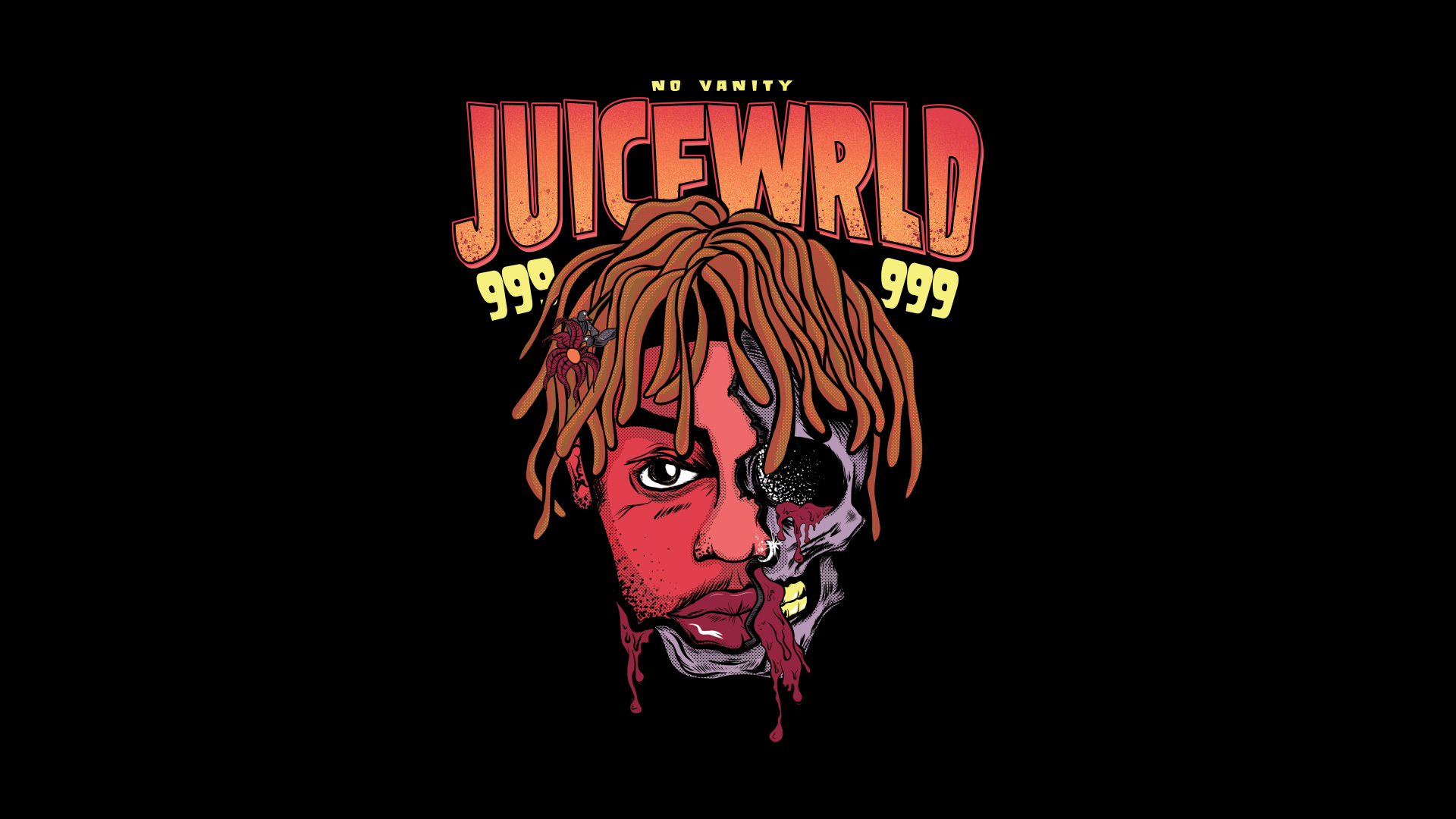 Juice Wrld Wallpaper 4K, American rapper, Black/Dark, #9474