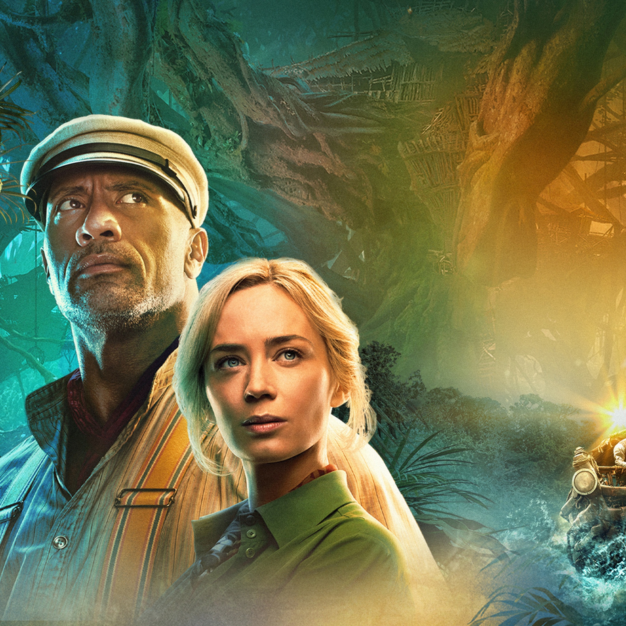 Jungle Cruise Wallpaper 4K, Dwayne Johnson, Emily Blunt