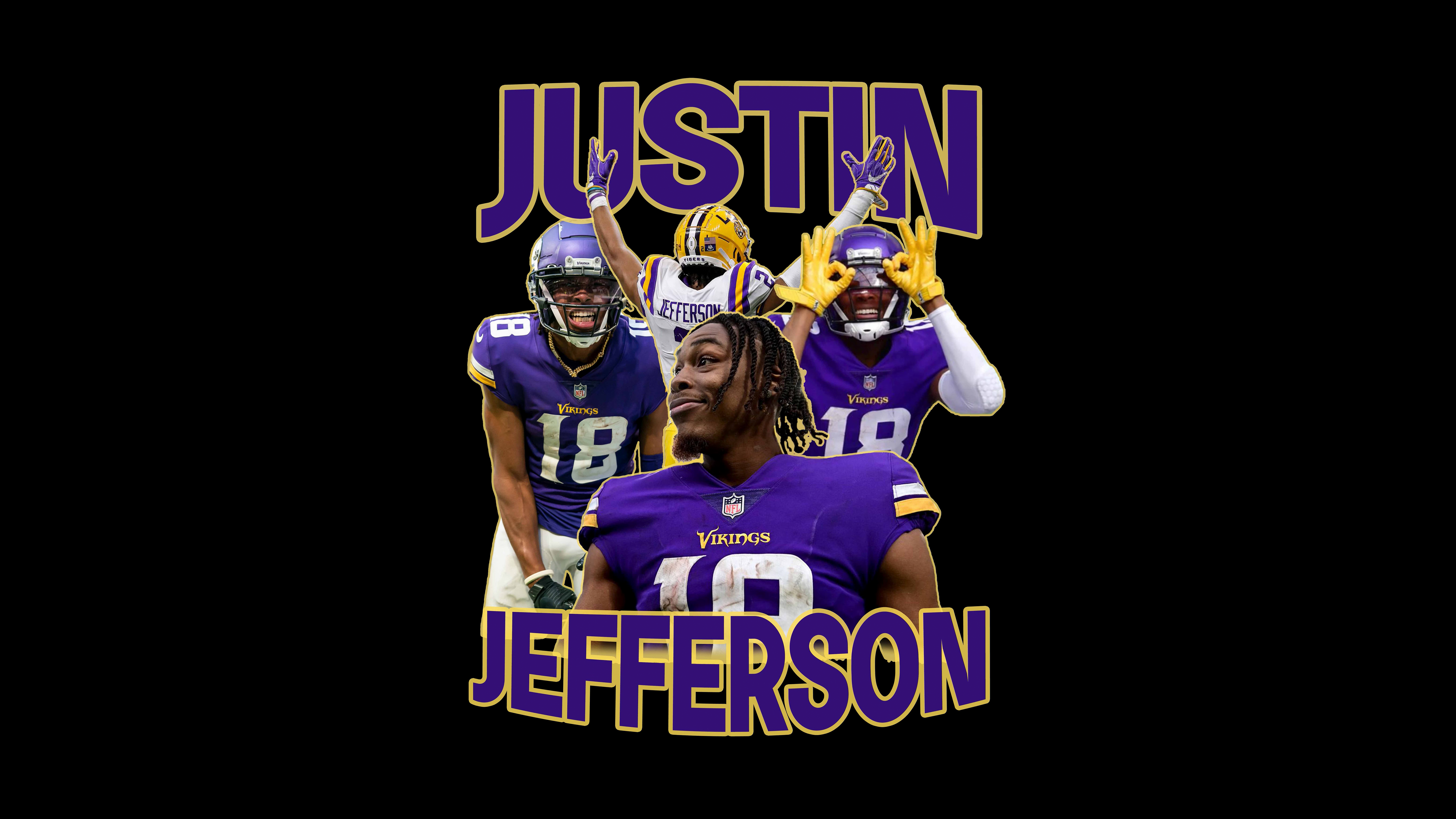 Justin Jefferson  Football Fantasy Wallpaper Download  MobCup