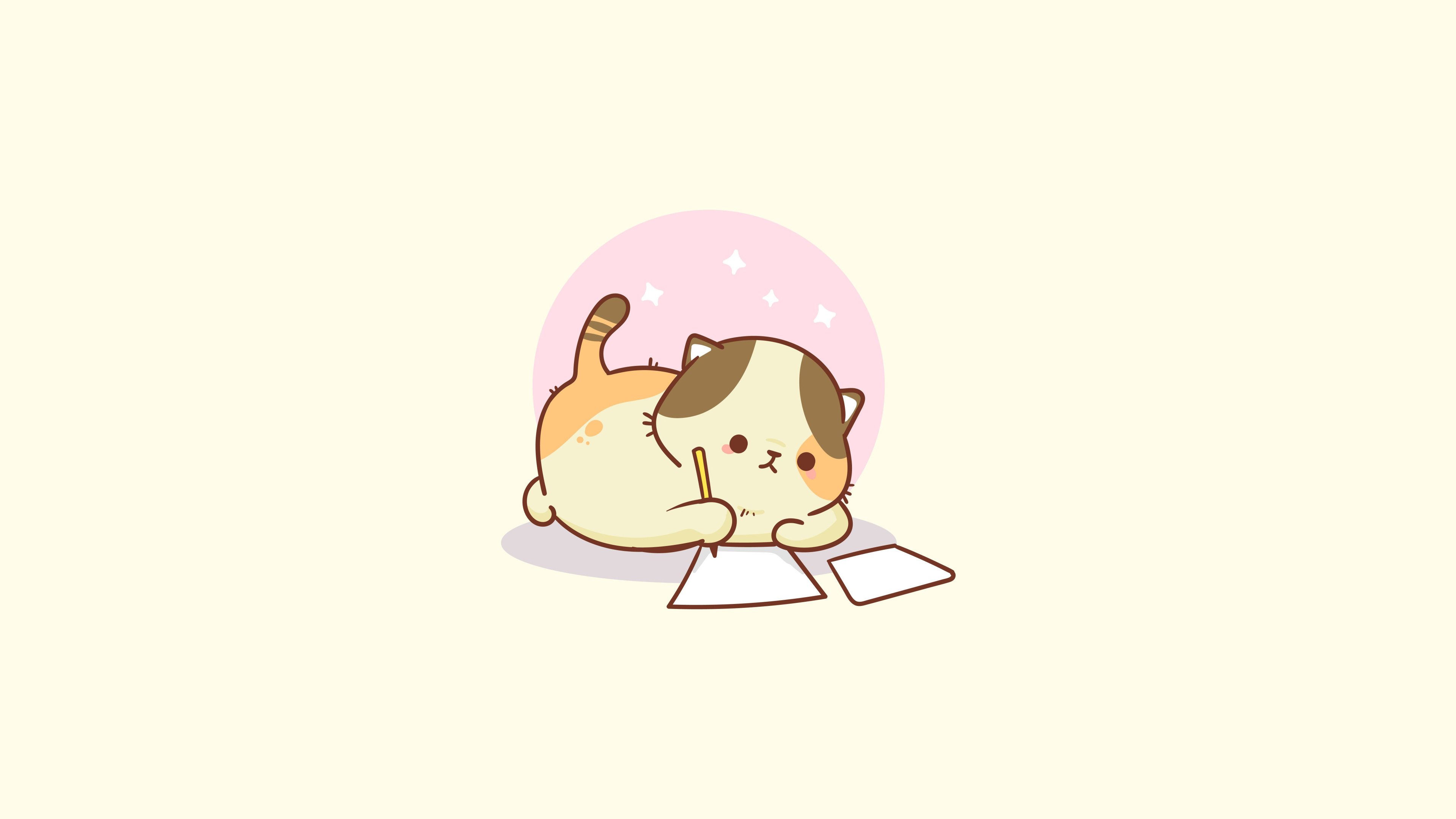 Kawaii cat Wallpaper 4K, Sad cat, Cute Cat, #10077