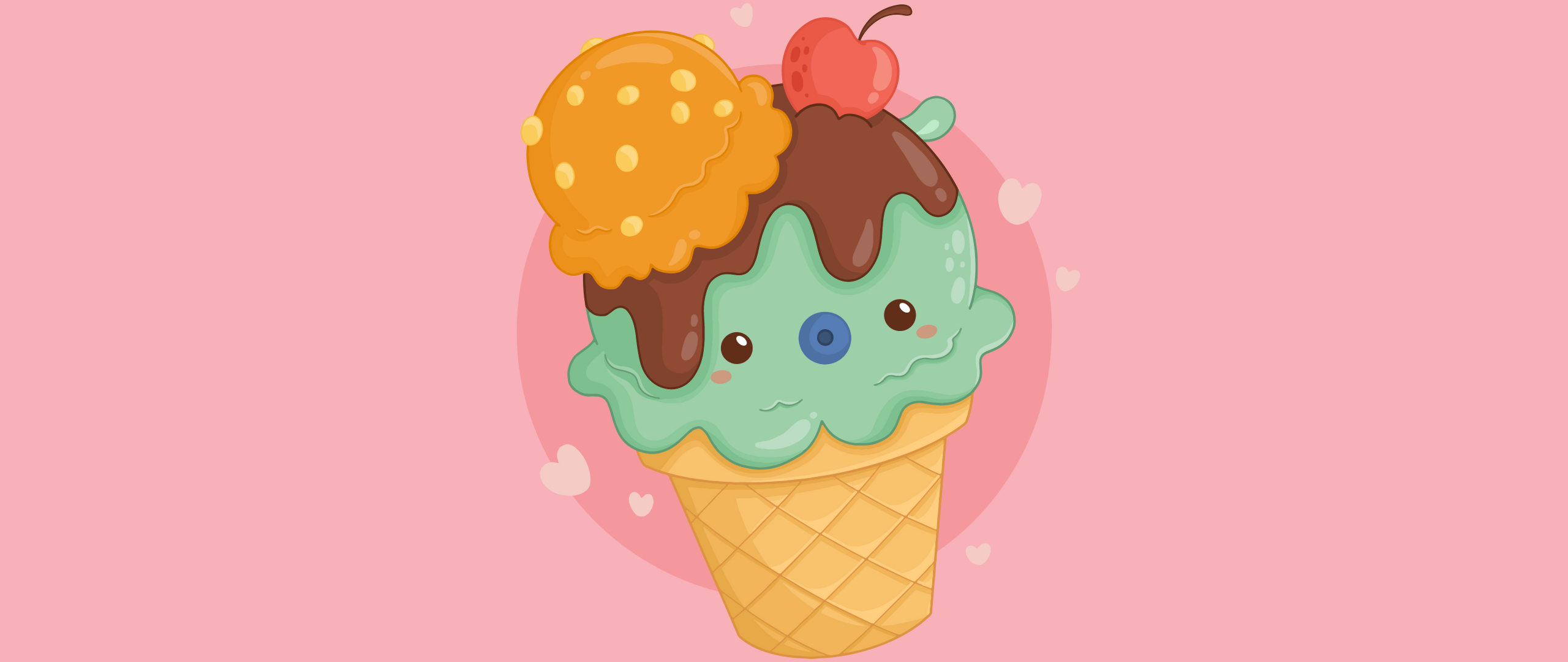 Kawaii cupcake Wallpaper 4K, Kawaii ice cream, Cute, #10119