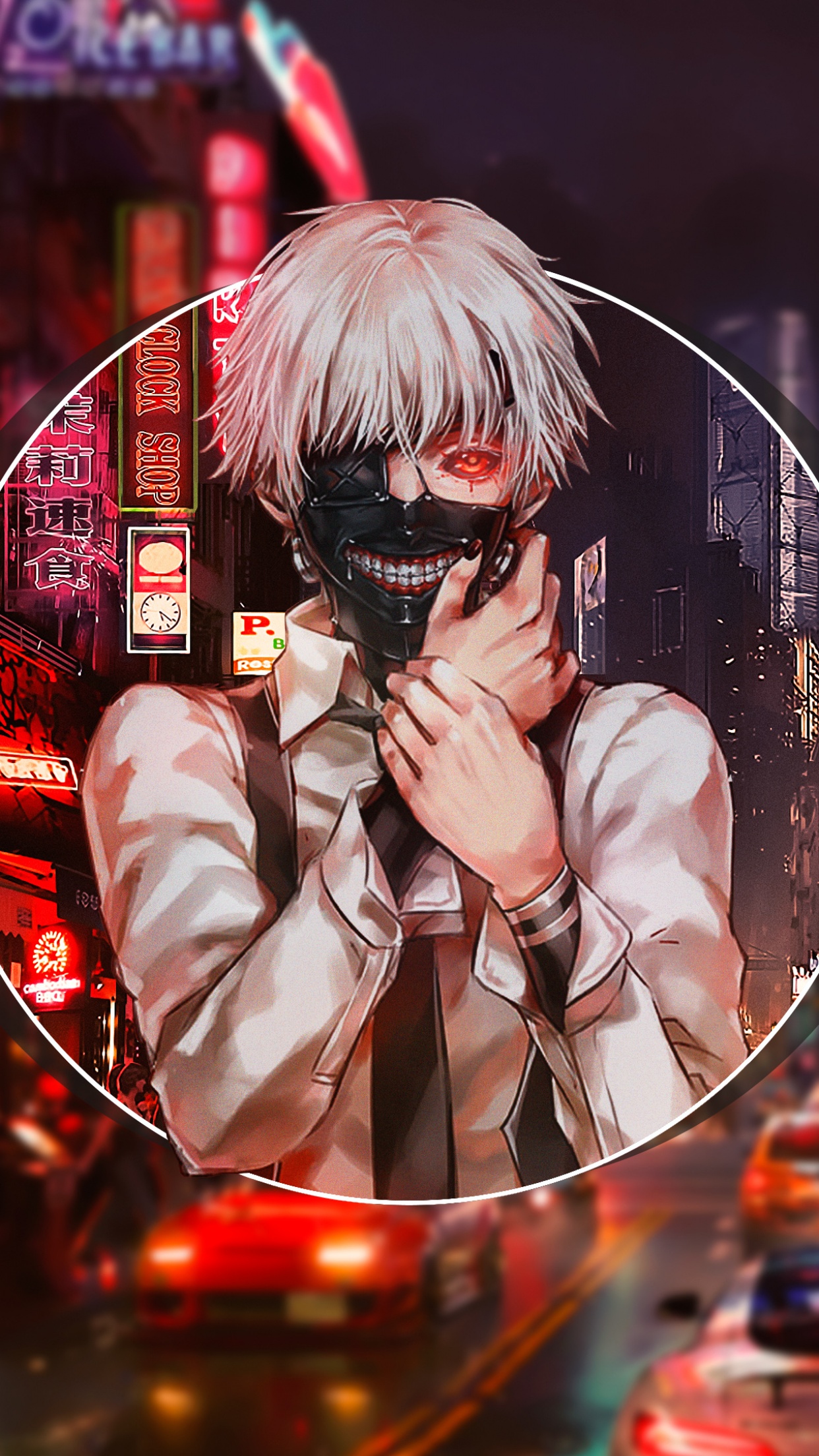 Ken Kaneki Red Eye Eyepatch Tokyo Ghoul 4K Phone iPhone Wallpaper #5680b