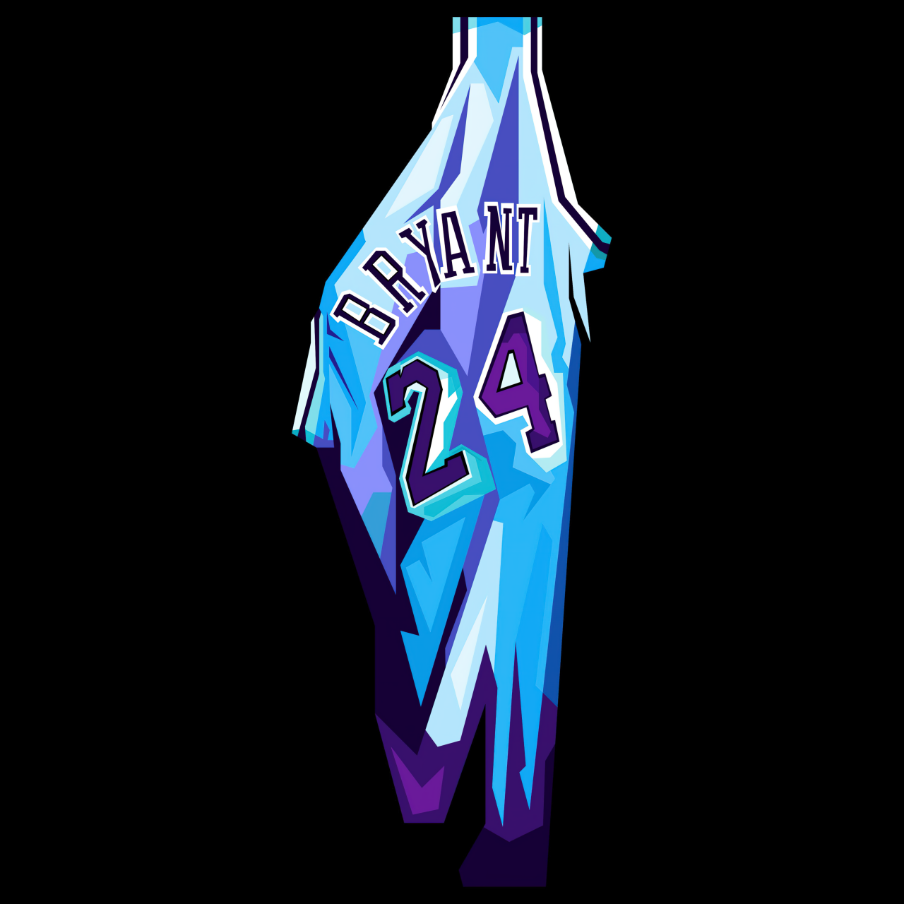 Kobe Bryant Los Angeles Lakers Blue Jersey, FULL SUBLIMATION JERSEY