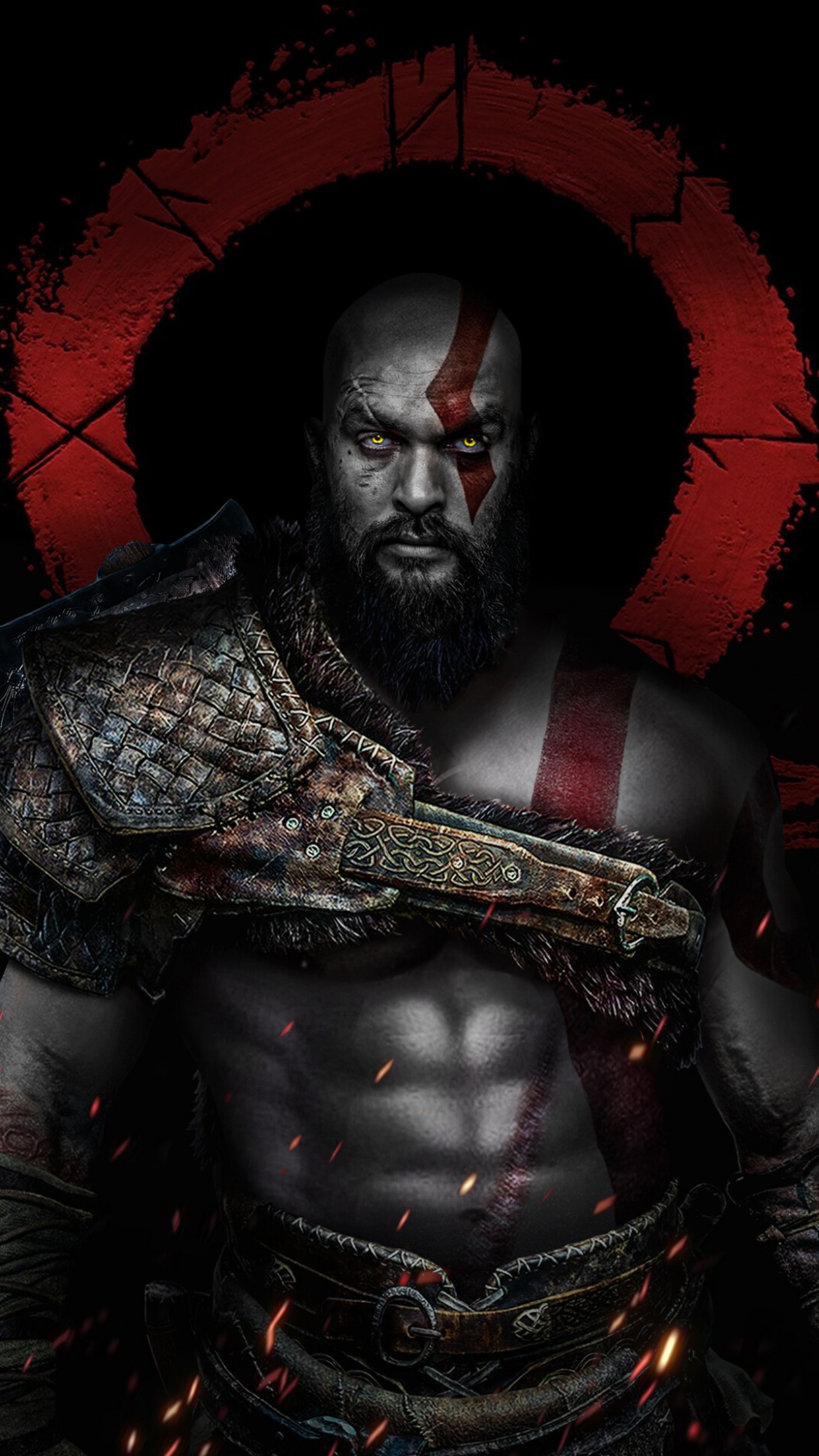 Kratos amoled black games god of war iphone playstation zeus HD  phone wallpaper  Peakpx