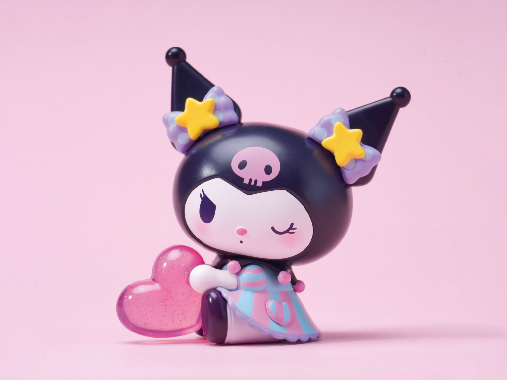 Kuromi Wallpaper 4K, Pink Heart, Candy, Pink aesthetic