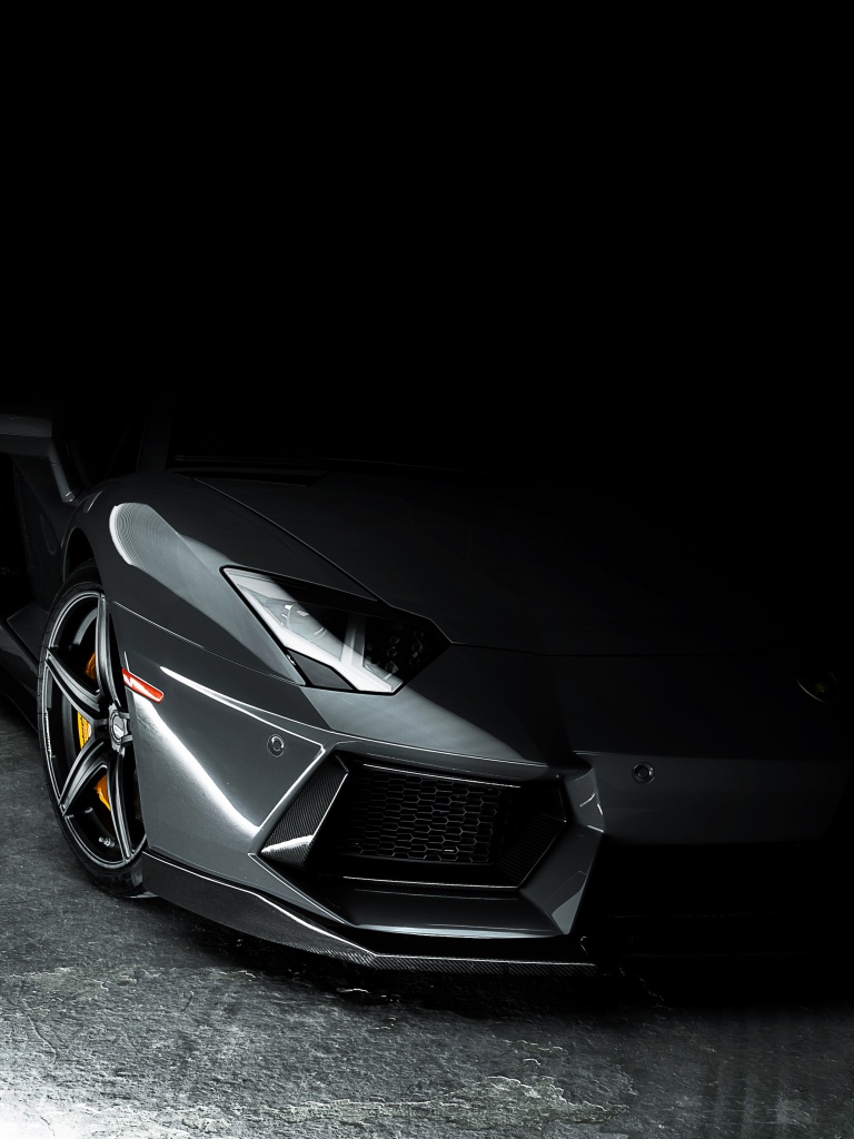 Lamborghini Aventador Wallpaper 4K, Grey, Dark background, Cars, #3459