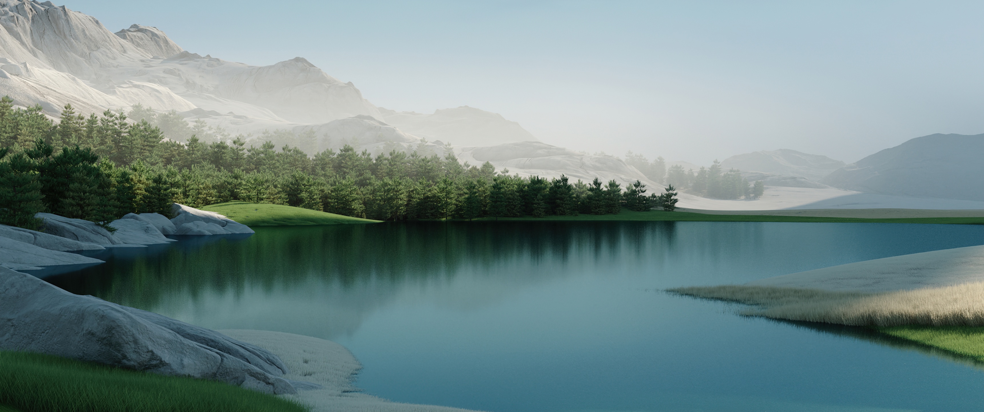 Landscape Wallpaper 4K, Windows 11, Lake, Nature, #8621